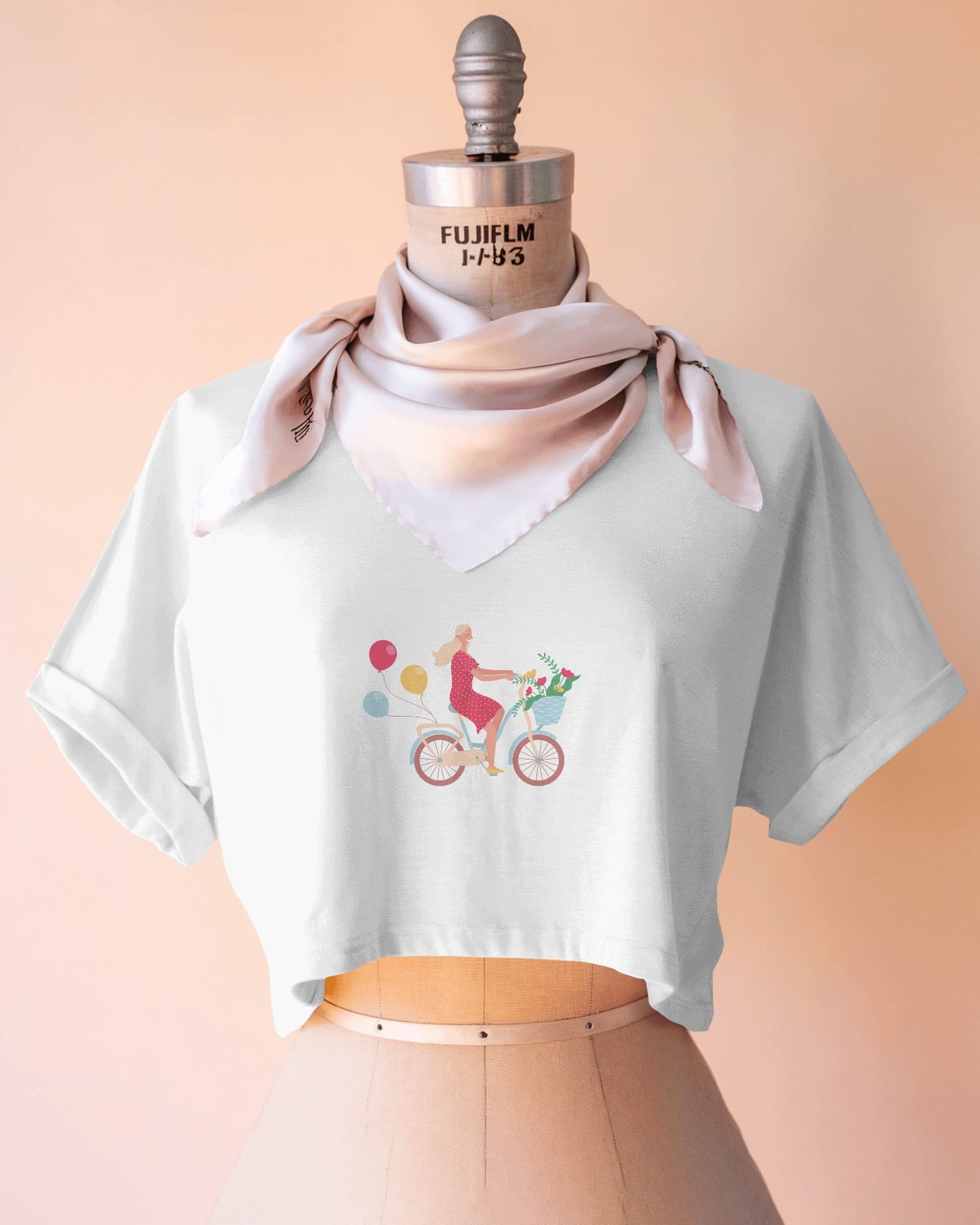 Bike Day Fun Crop Tee – Laid-Back Summer Ride Vibes in One Stylish Shirt