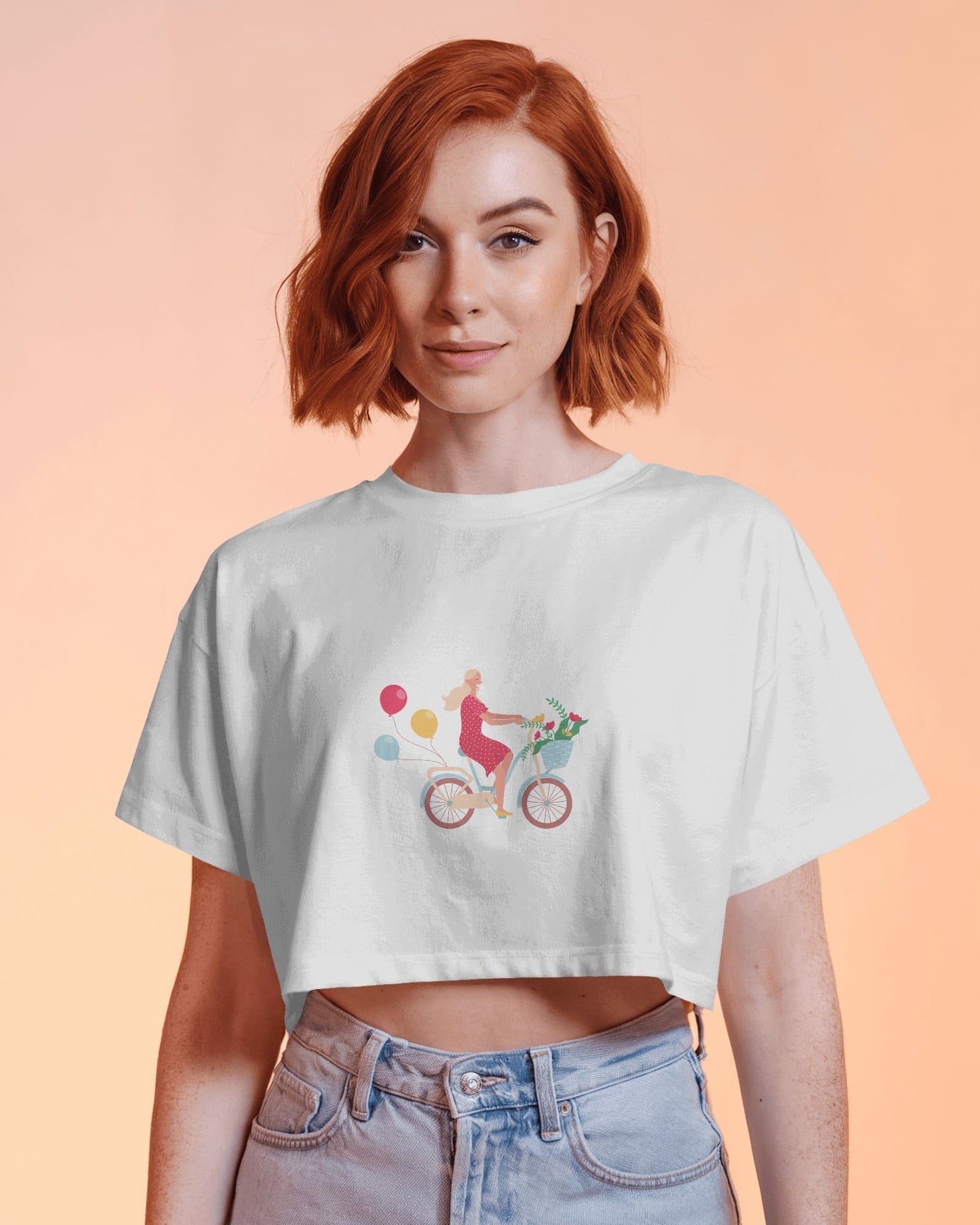Bike Day Fun Crop Tee – Laid-Back Summer Ride Vibes in One Stylish Shirt