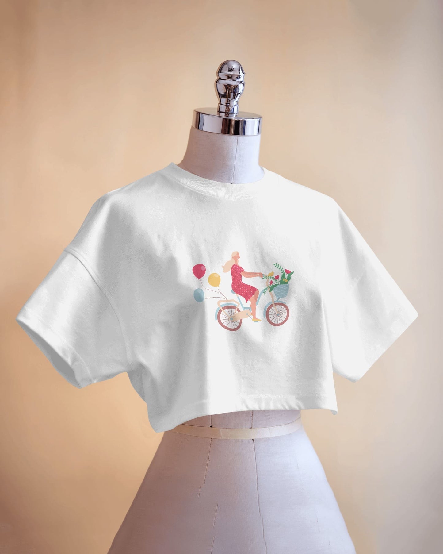 Bike Day Fun Crop Tee – Laid-Back Summer Ride Vibes in One Stylish Shirt