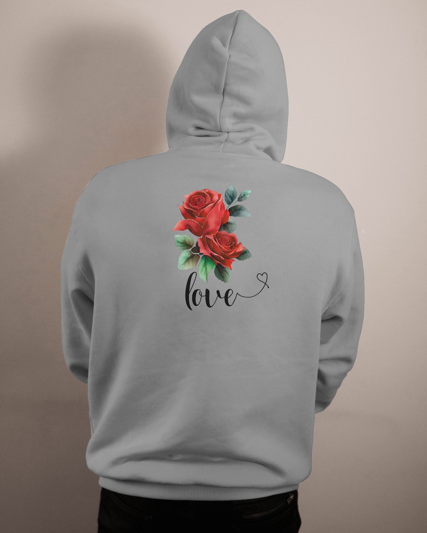 Romantic Rose Love Hoodie for Men- Perfect Gift for Yourself