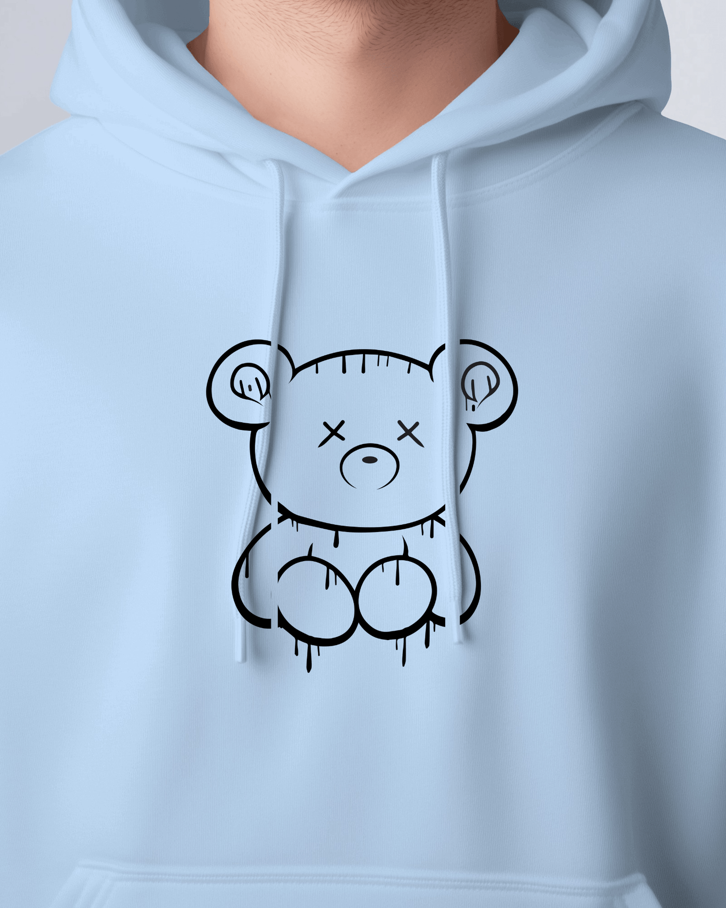 Cute Bear Graphic Men's Hoodie for Cozy Style- Exclusive