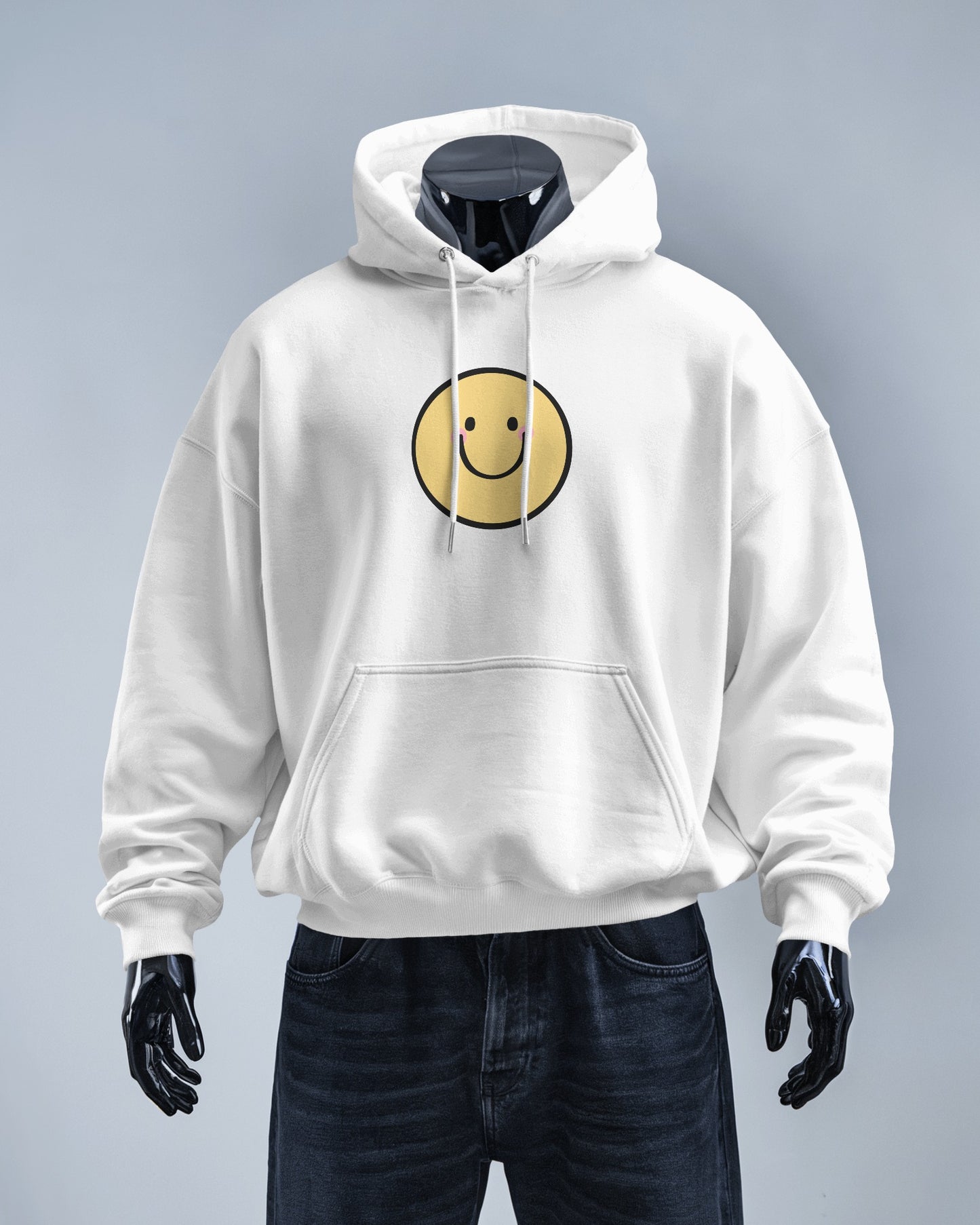 Smiley Face Men's Hoodie - Cozy & Cheerful for Everyday Wear