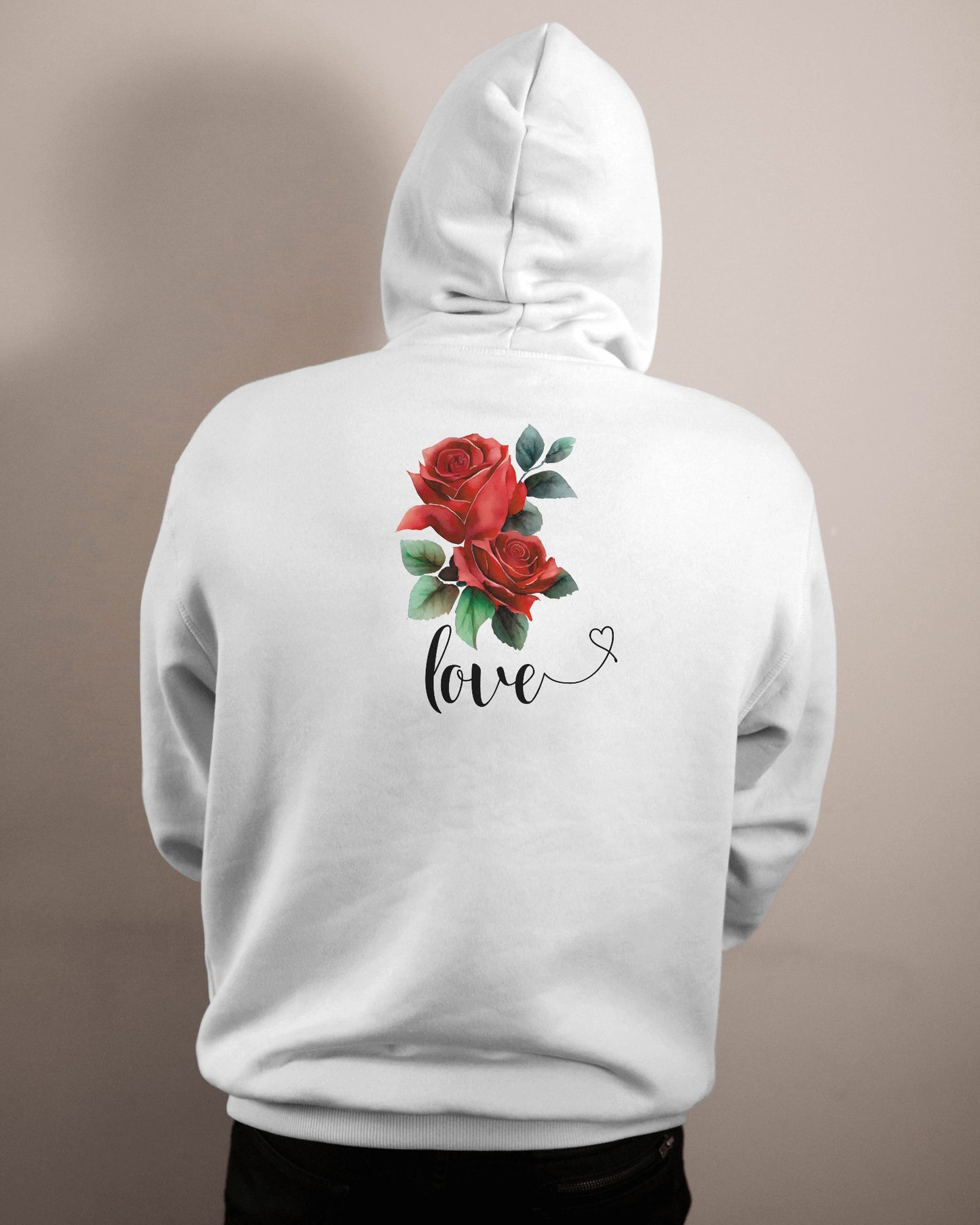 Romantic Rose Love Hoodie for Men- Perfect Gift for Yourself