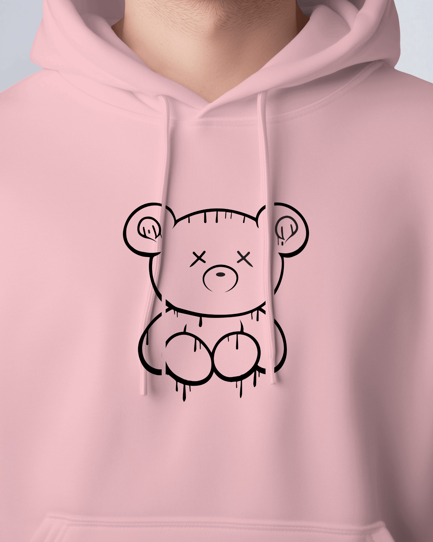 Cute Bear Graphic Men's Hoodie for Cozy Style- Exclusive