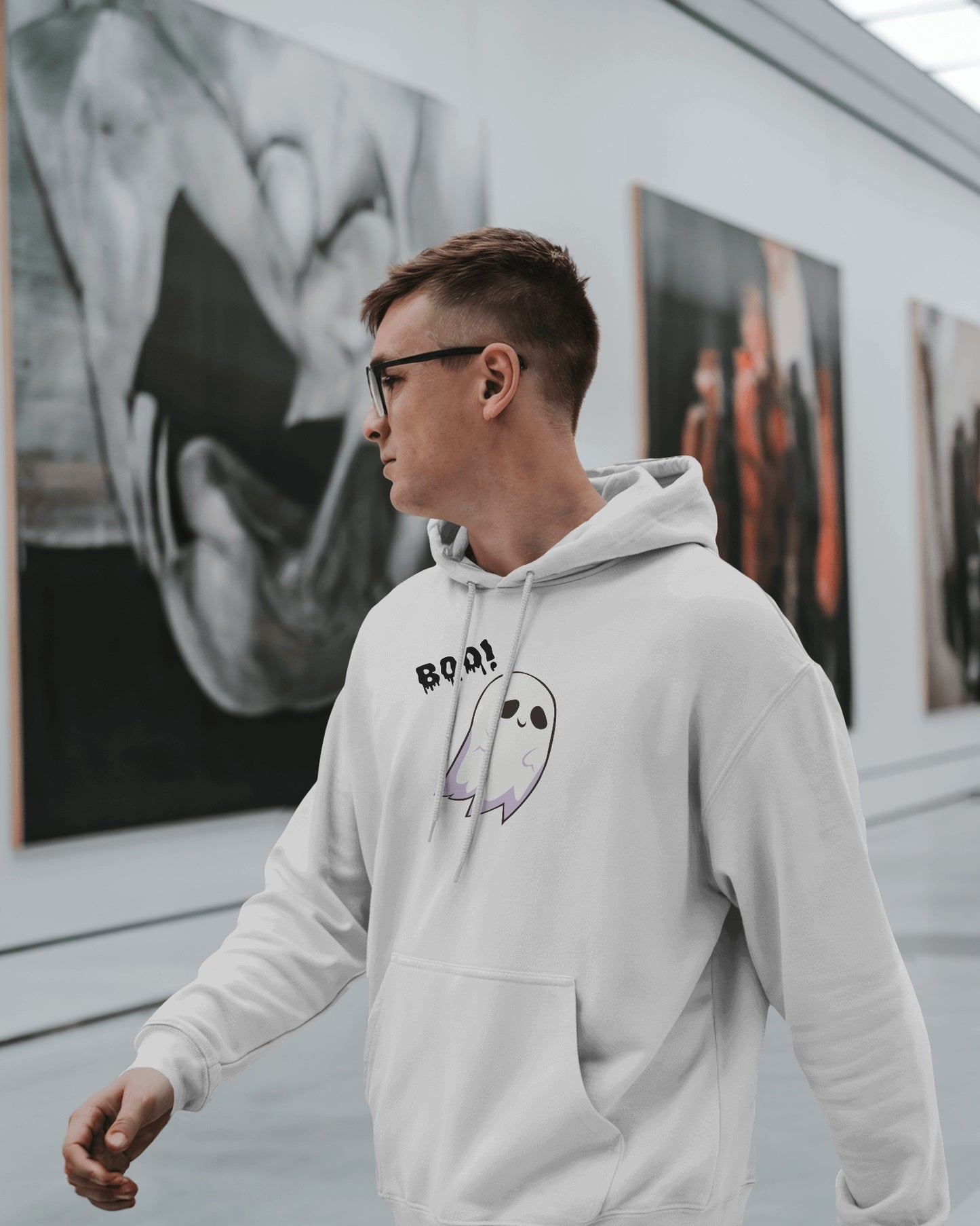 Boo! Ghost Hoodie - Men's Heavy Blend For Occasions