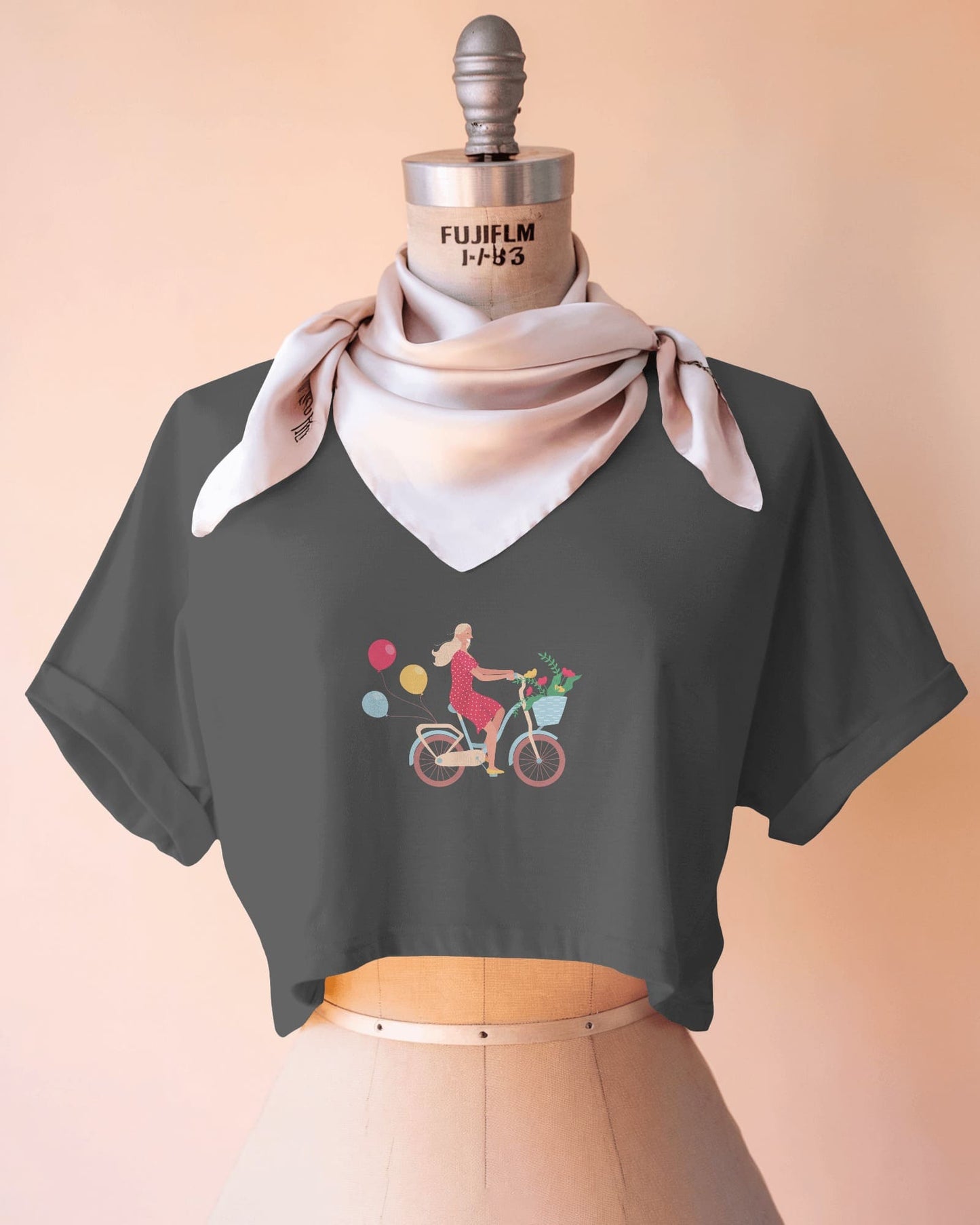 Bike Day Fun Crop Tee – Laid-Back Summer Ride Vibes in One Stylish Shirt