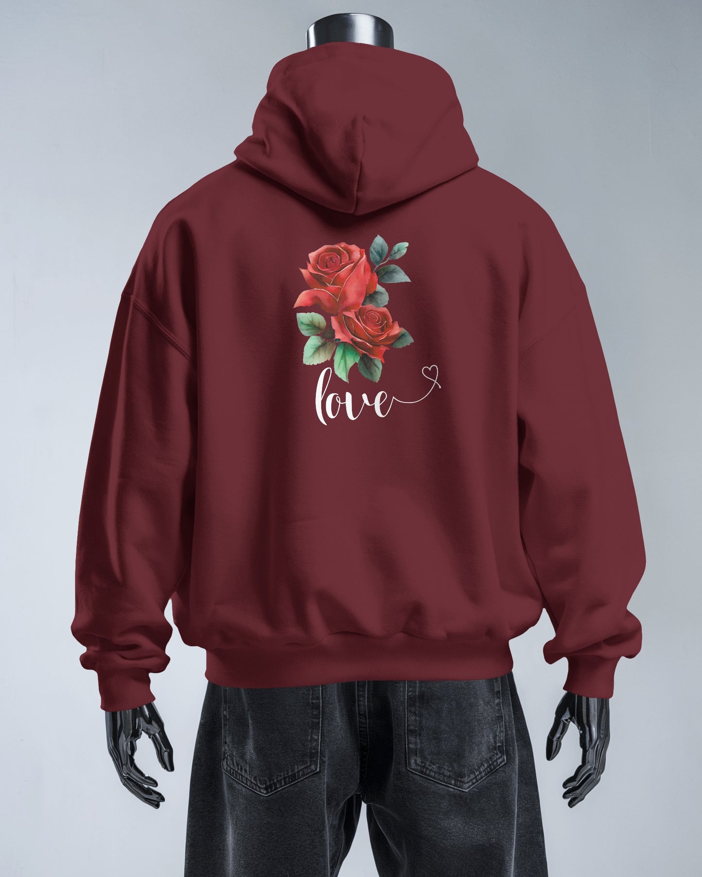 Romantic Rose Love Hoodie for Men- Perfect Gift for Yourself