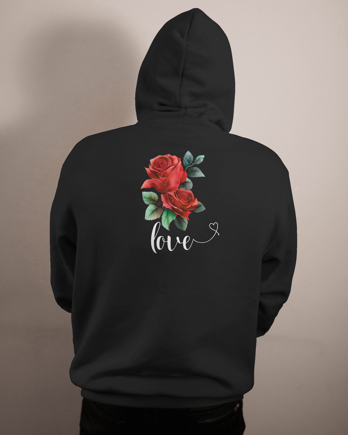 Romantic Rose Love Hoodie for Men- Perfect Gift for Yourself