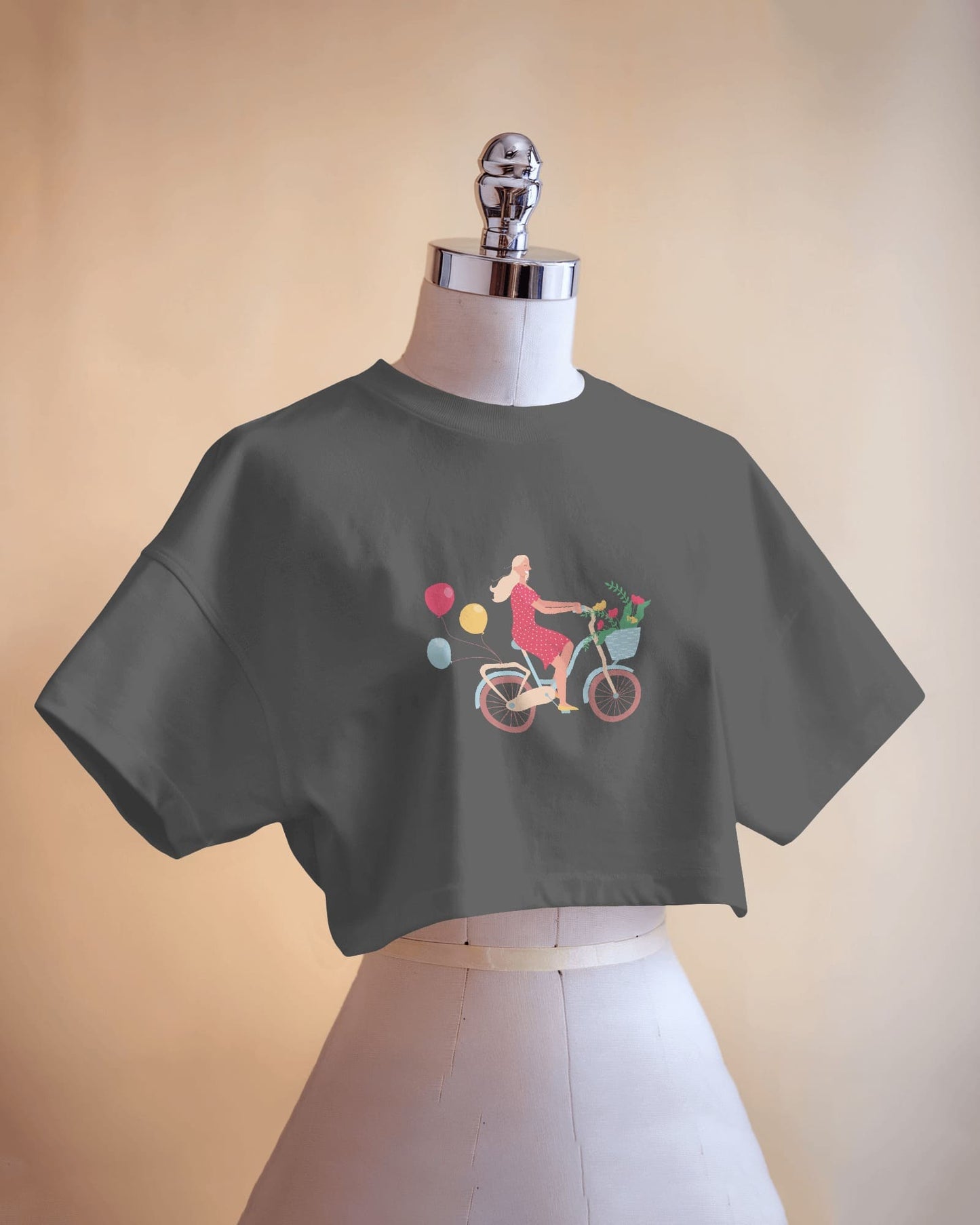 Bike Day Fun Crop Tee – Laid-Back Summer Ride Vibes in One Stylish Shirt