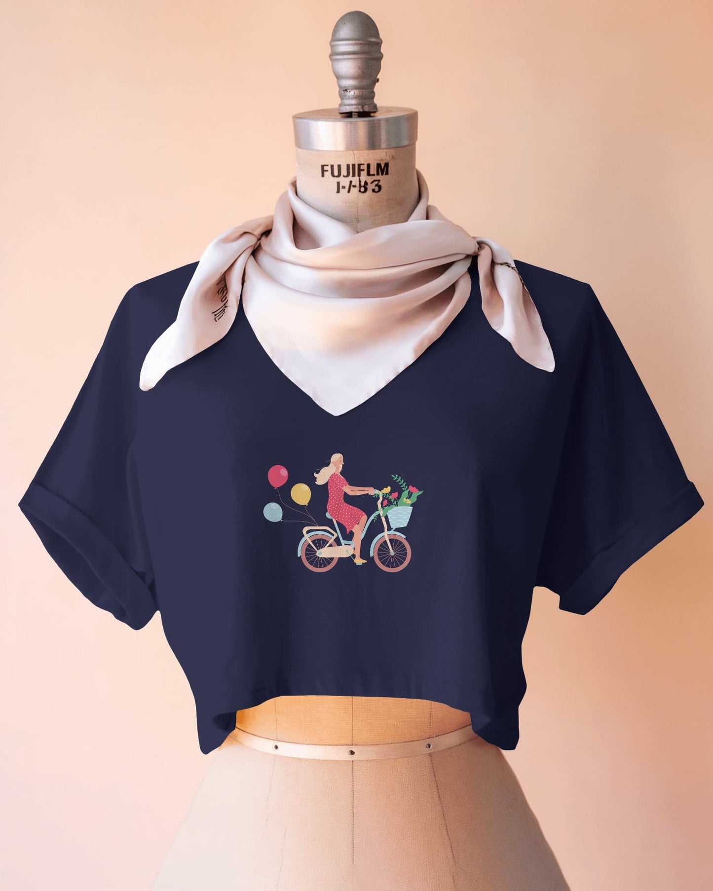 Bike Day Fun Crop Tee – Laid-Back Summer Ride Vibes in One Stylish Shirt