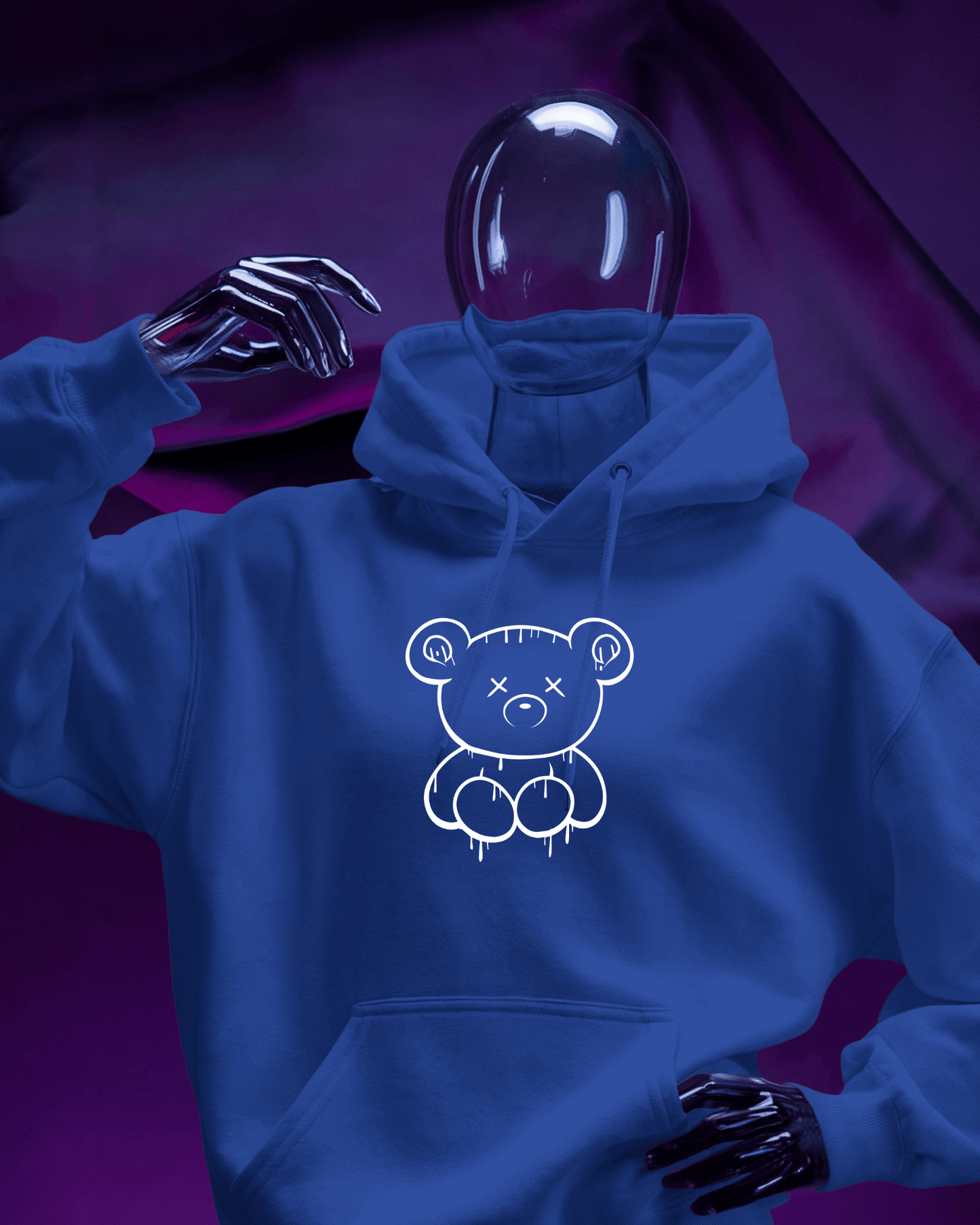 Cute Bear Graphic Men's Hoodie for Cozy Style- Exclusive