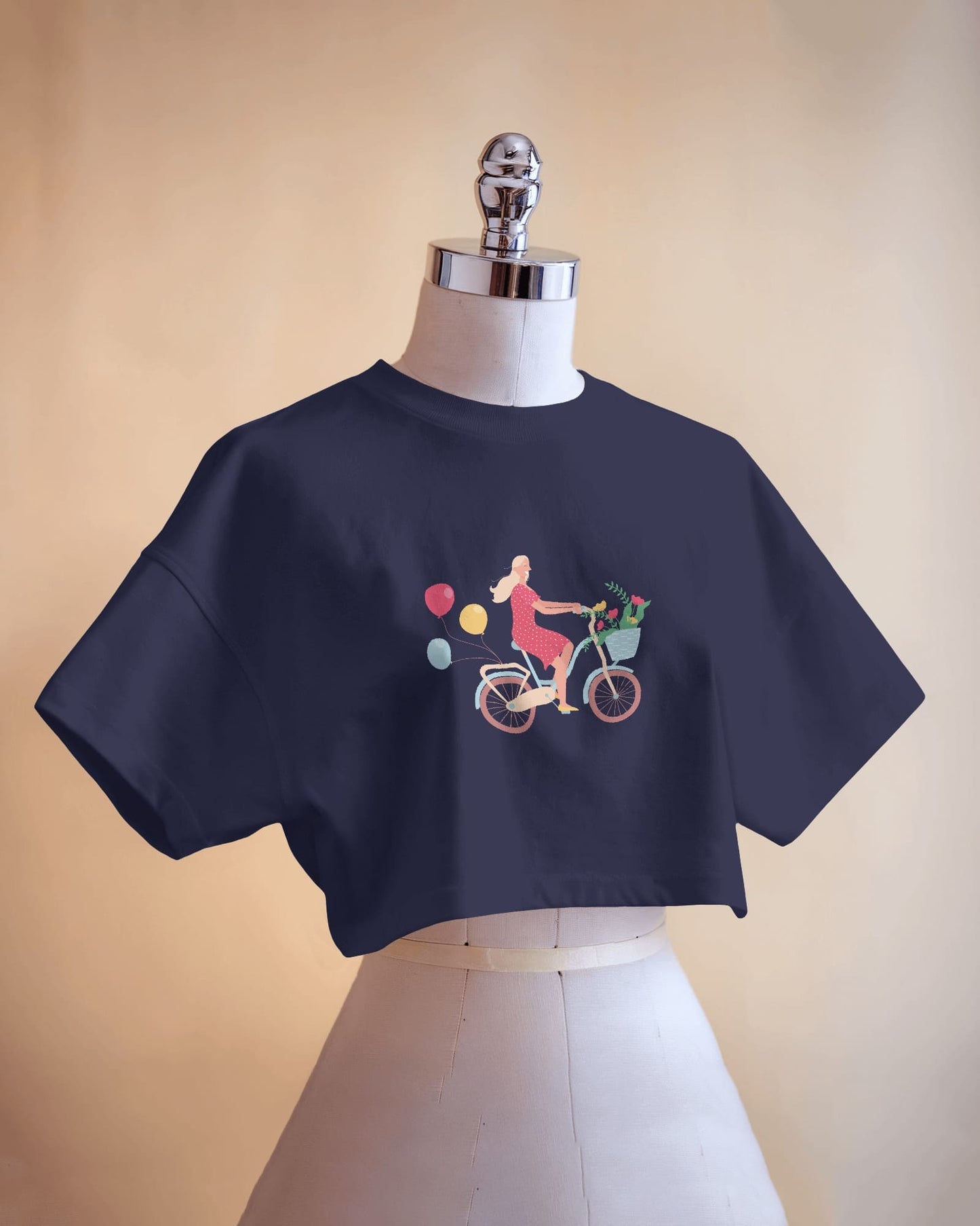 Bike Day Fun Crop Tee – Laid-Back Summer Ride Vibes in One Stylish Shirt