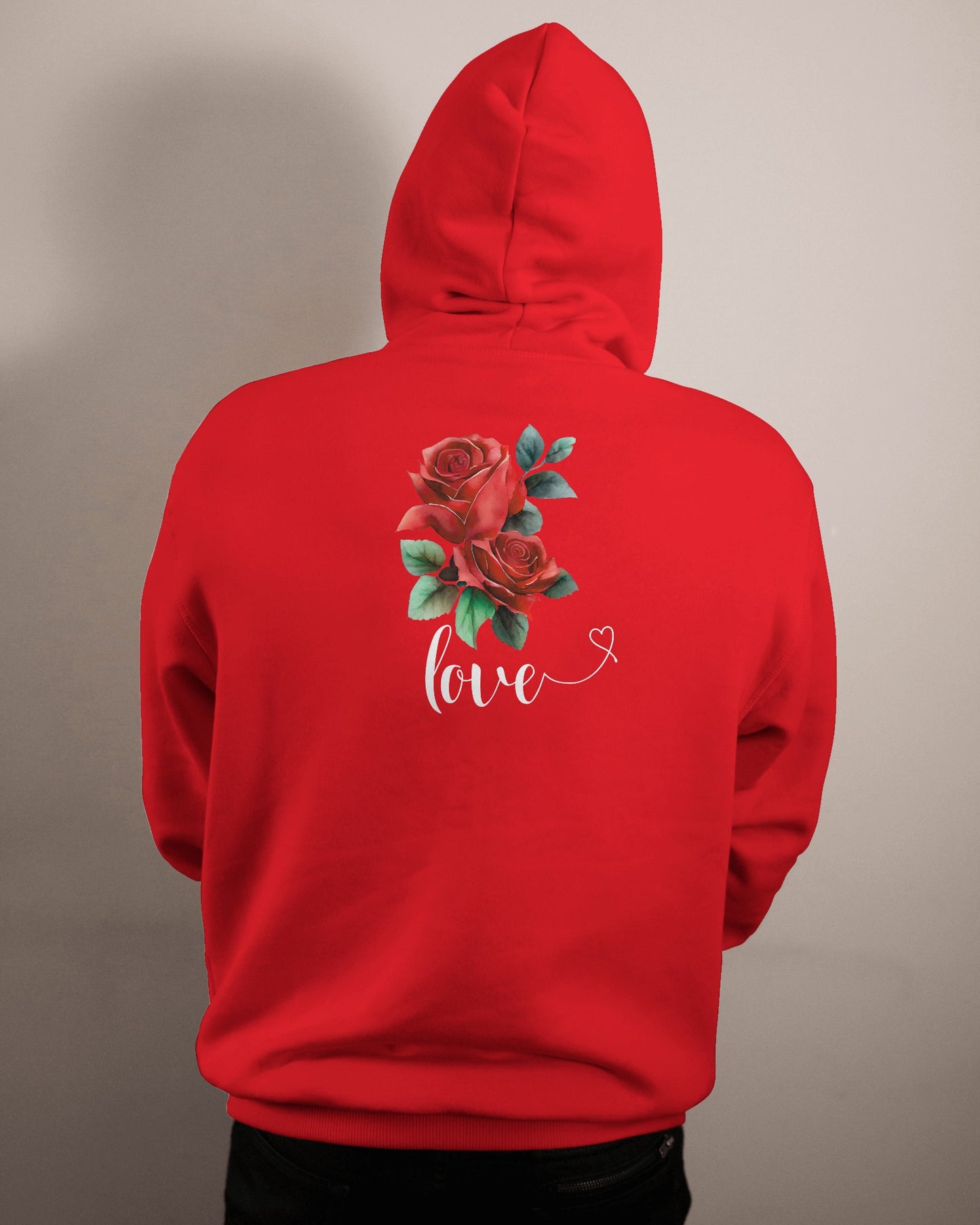 Romantic Rose Love Hoodie for Men- Perfect Gift for Yourself