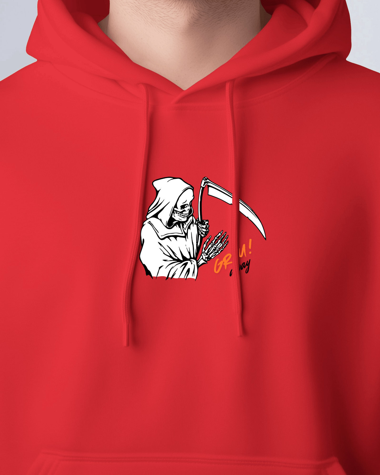 Grim Reaper Cozy Graphic Hoodie - Men Heavy Blend