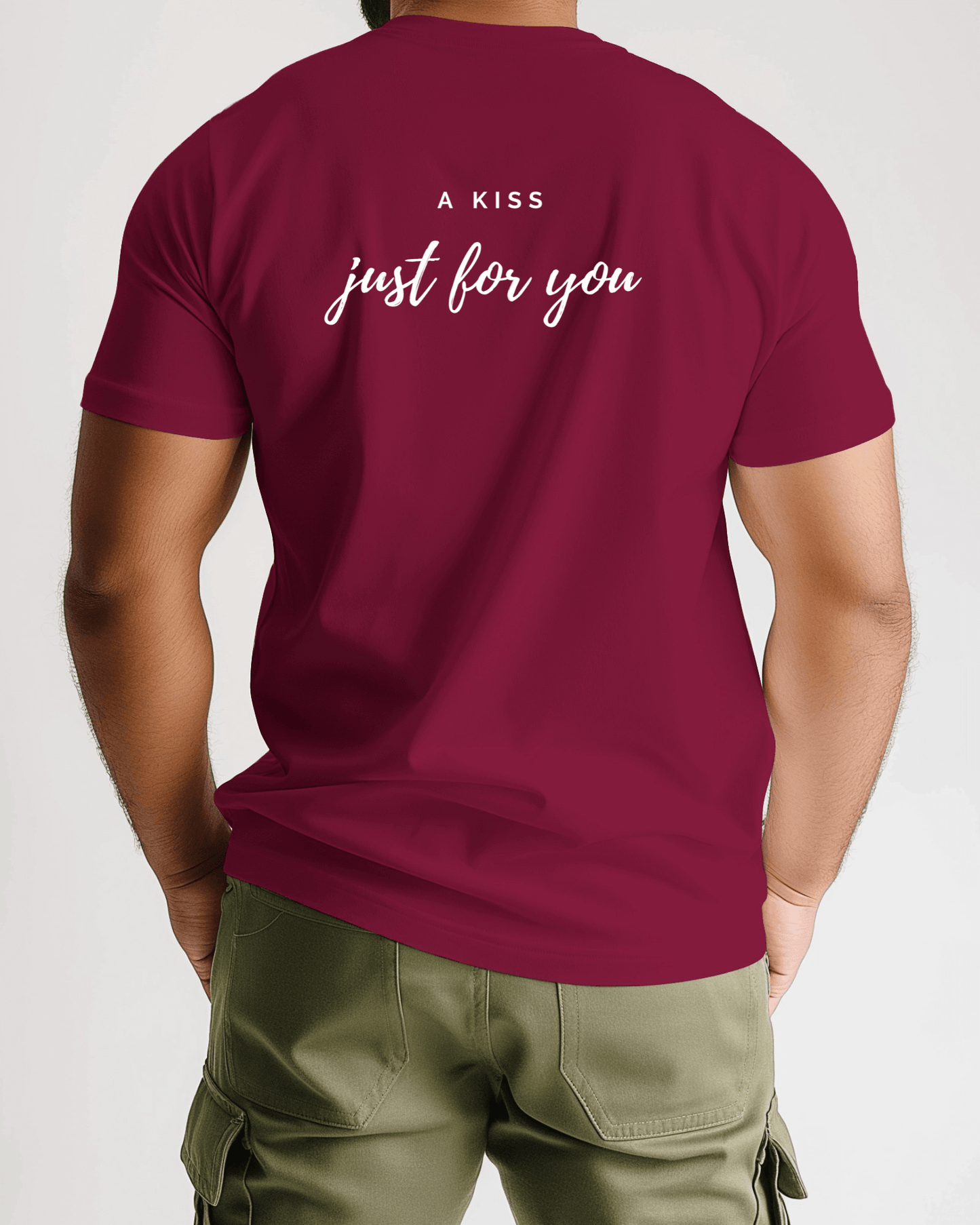 Love Note Men Heavy Cotton Tee - "A Kiss Just for You" Exclusives By RaymaxUS