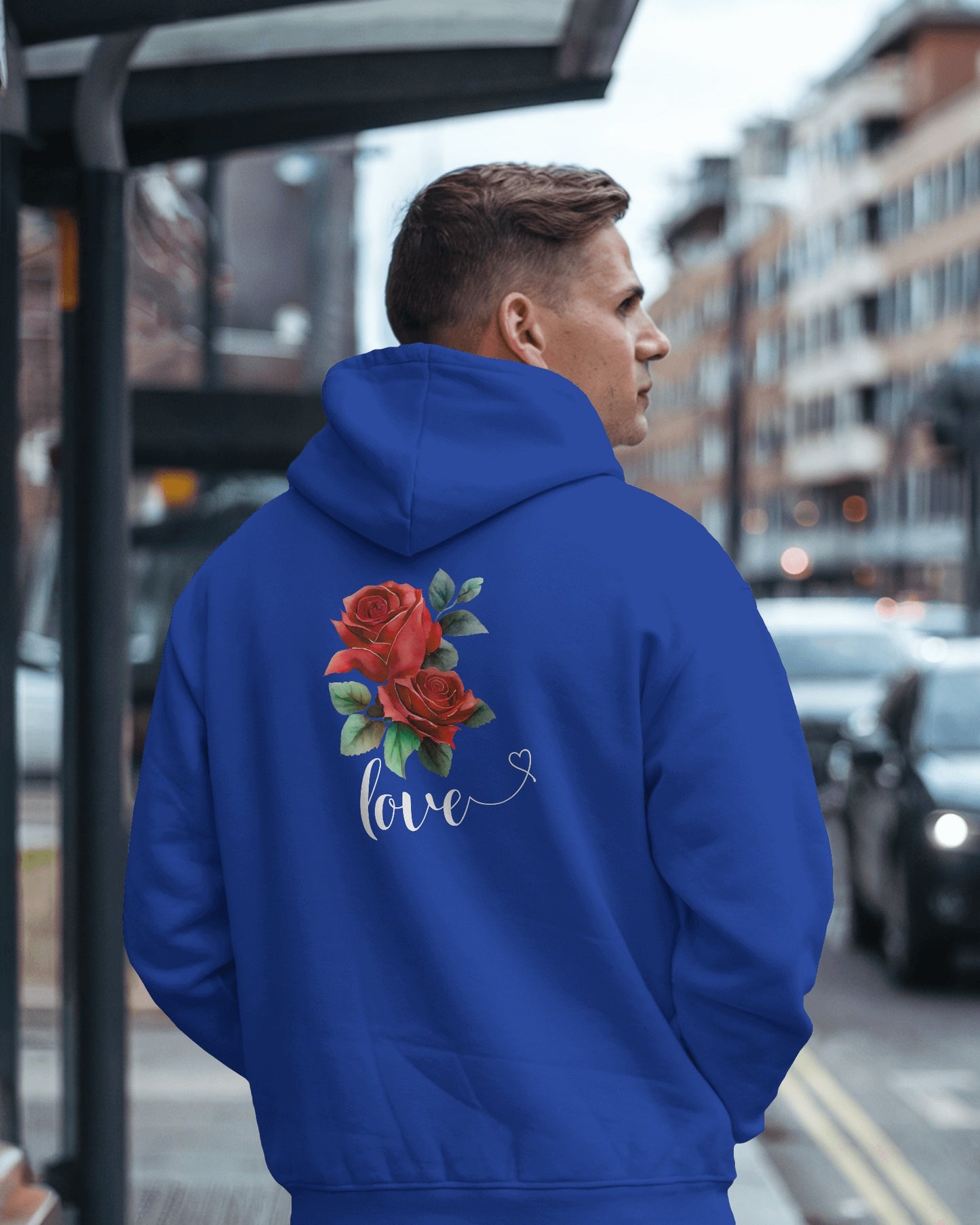 Romantic Rose Love Hoodie for Men- Perfect Gift for Yourself