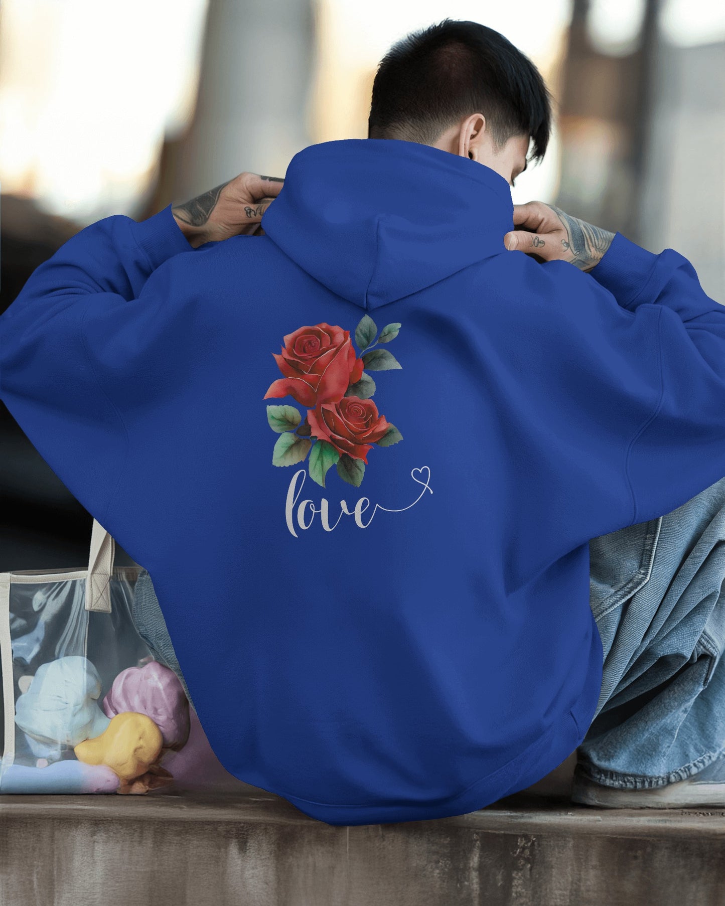 Romantic Rose Love Hoodie for Men- Perfect Gift for Yourself