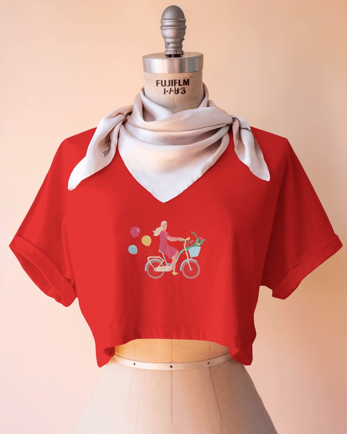 Bike Day Fun Crop Tee – Laid-Back Summer Ride Vibes in One Stylish Shirt