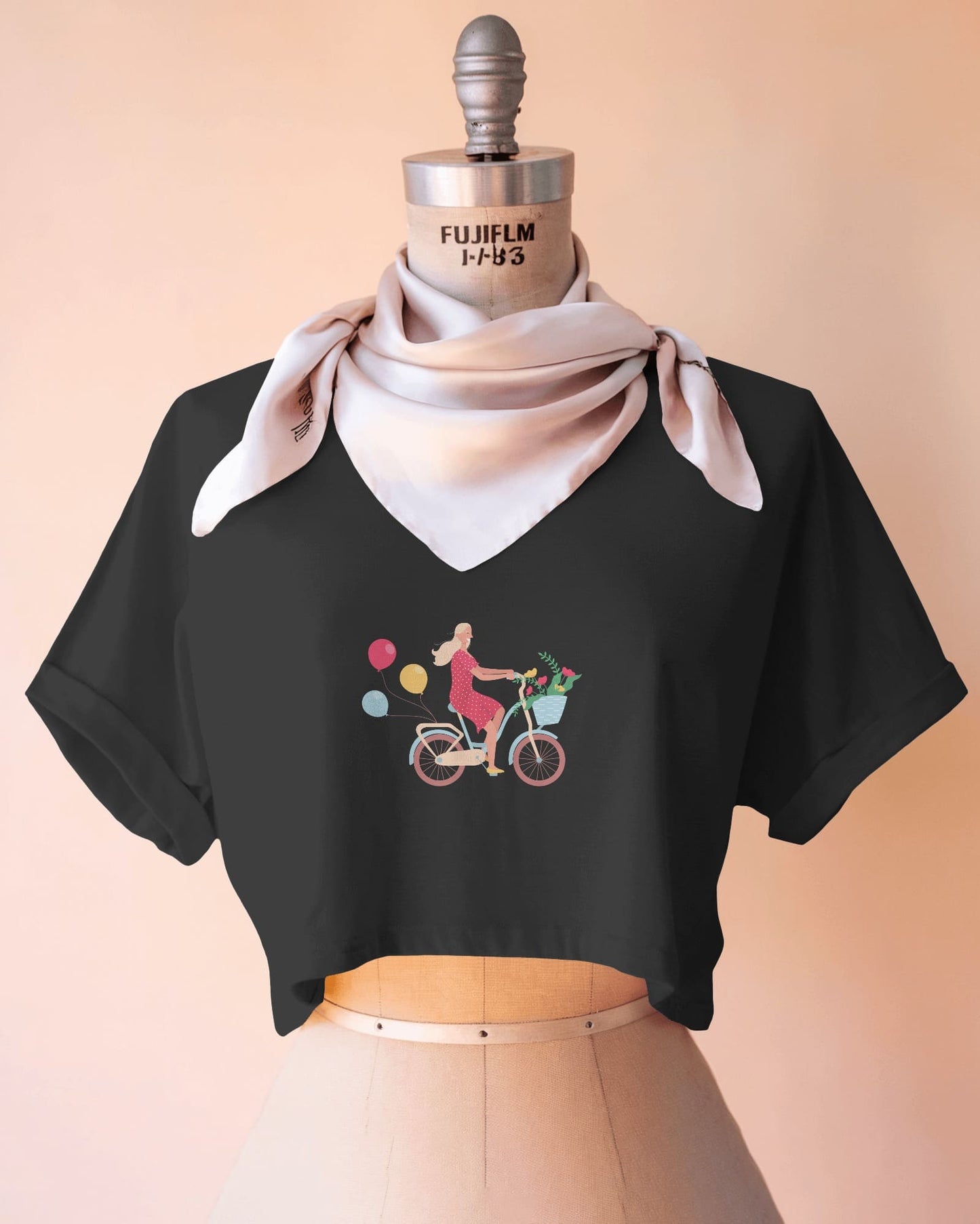 Bike Day Fun Crop Tee – Laid-Back Summer Ride Vibes in One Stylish Shirt