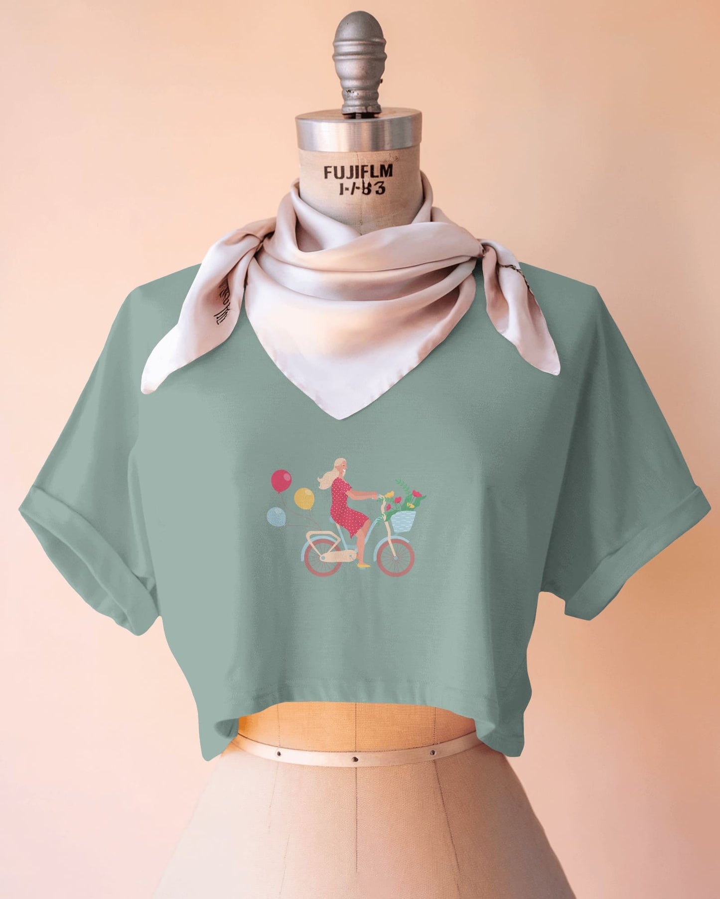 Bike Day Fun Crop Tee – Laid-Back Summer Ride Vibes in One Stylish Shirt