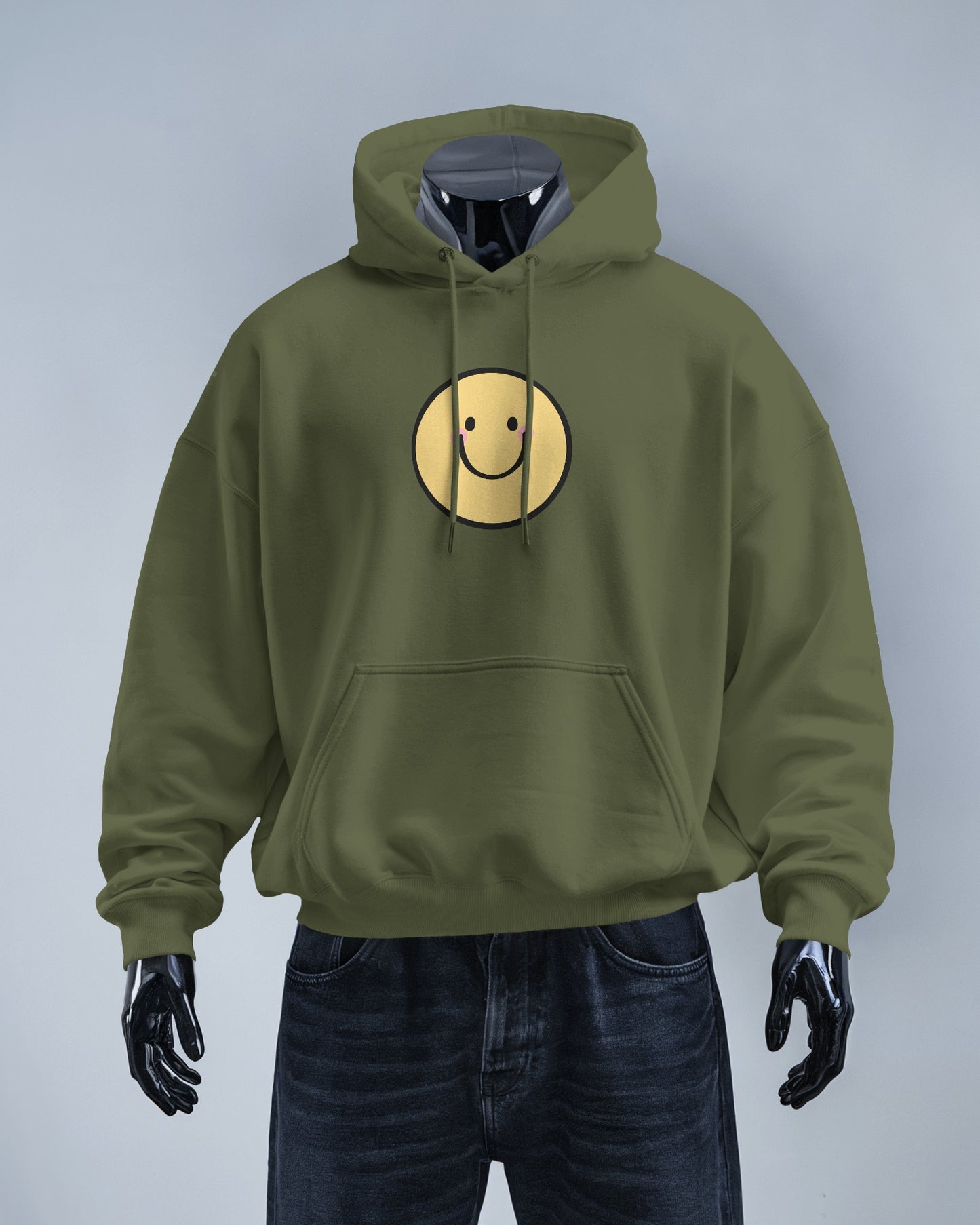 Smiley Face Men's Hoodie - Cozy & Cheerful for Everyday Wear