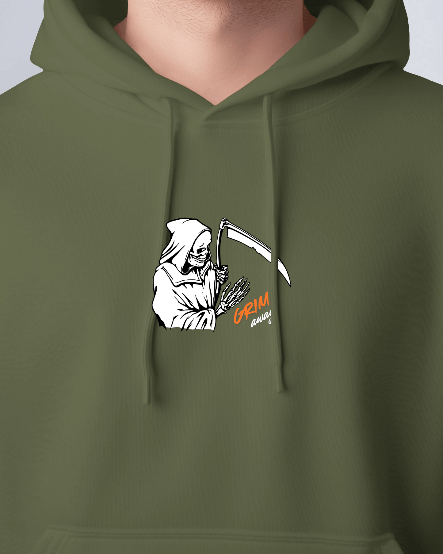 Grim Reaper Cozy Graphic Hoodie - Men Heavy Blend