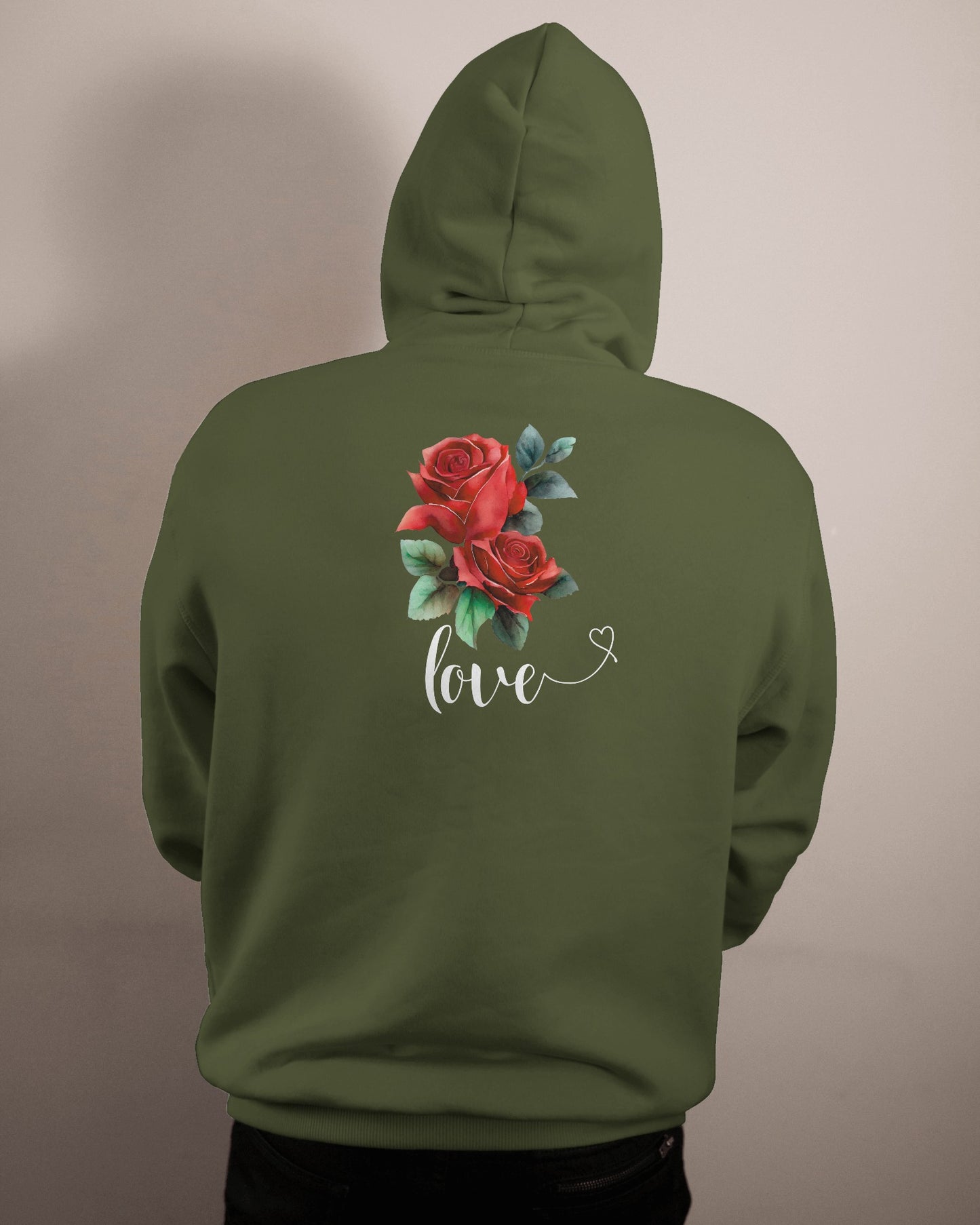 Romantic Rose Love Hoodie for Men- Perfect Gift for Yourself