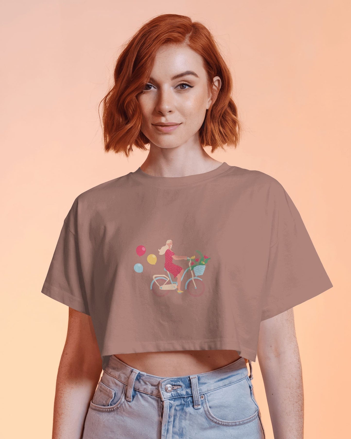 Bike Day Fun Crop Tee – Laid-Back Summer Ride Vibes in One Stylish Shirt