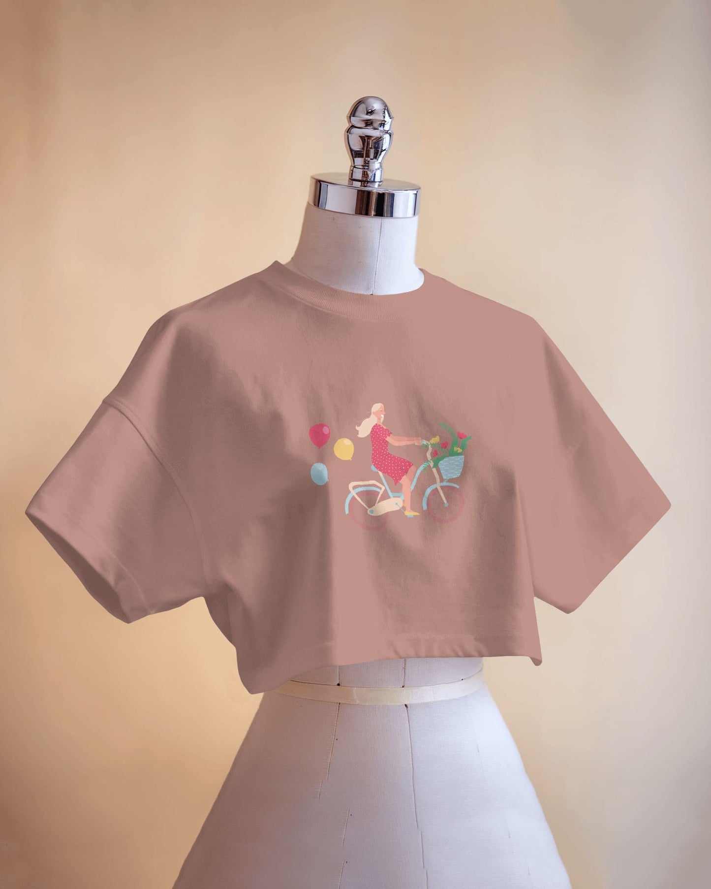 Bike Day Fun Crop Tee – Laid-Back Summer Ride Vibes in One Stylish Shirt