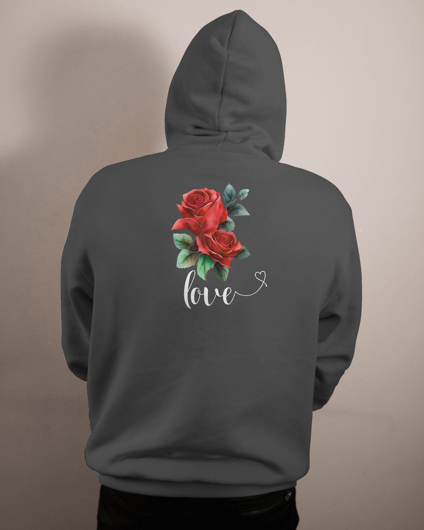 Romantic Rose Love Hoodie for Men- Perfect Gift for Yourself