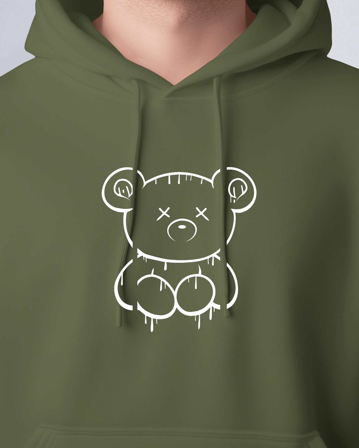 Cute Bear Graphic Men's Hoodie for Cozy Style- Exclusive