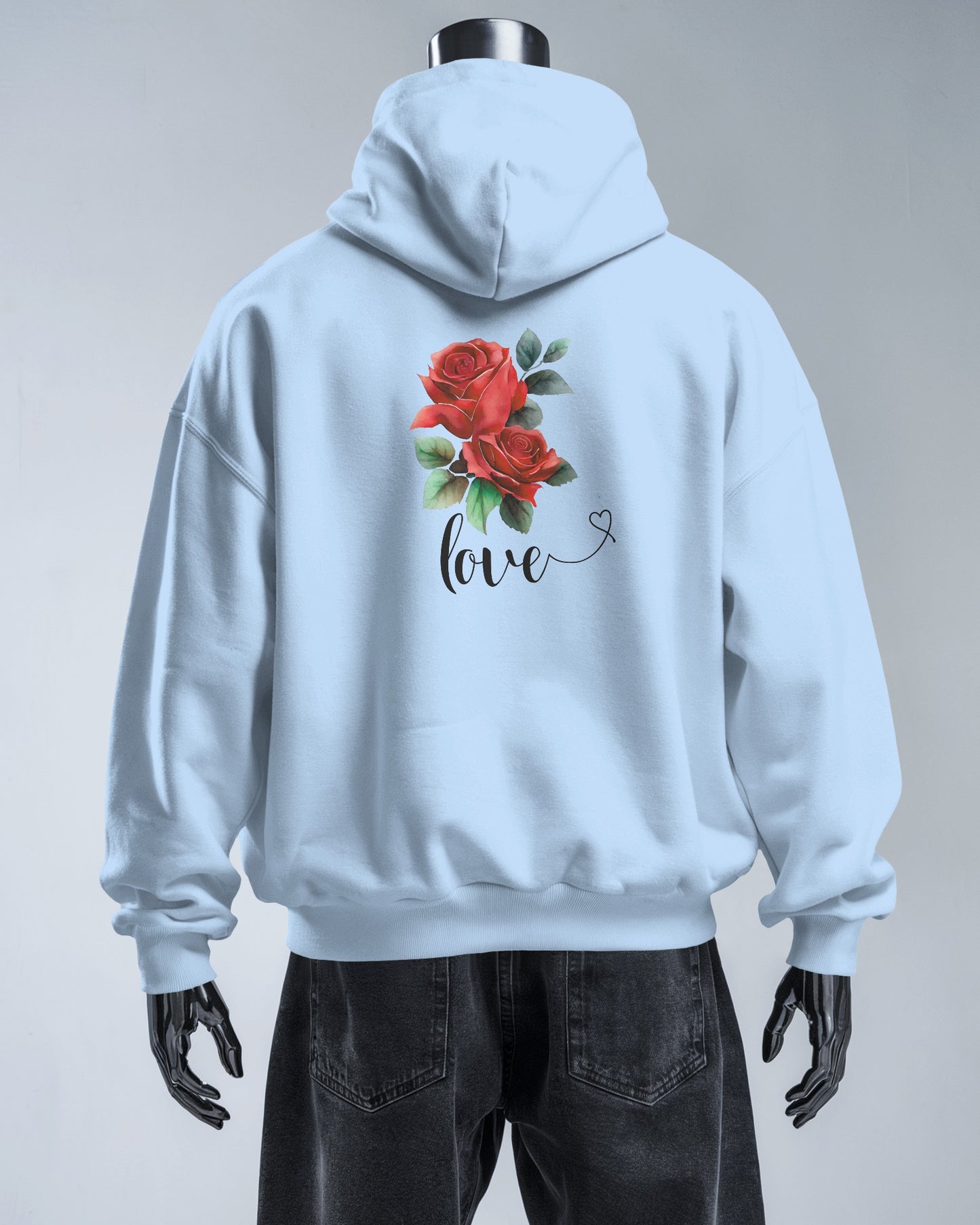 Romantic Rose Love Hoodie for Men- Perfect Gift for Yourself