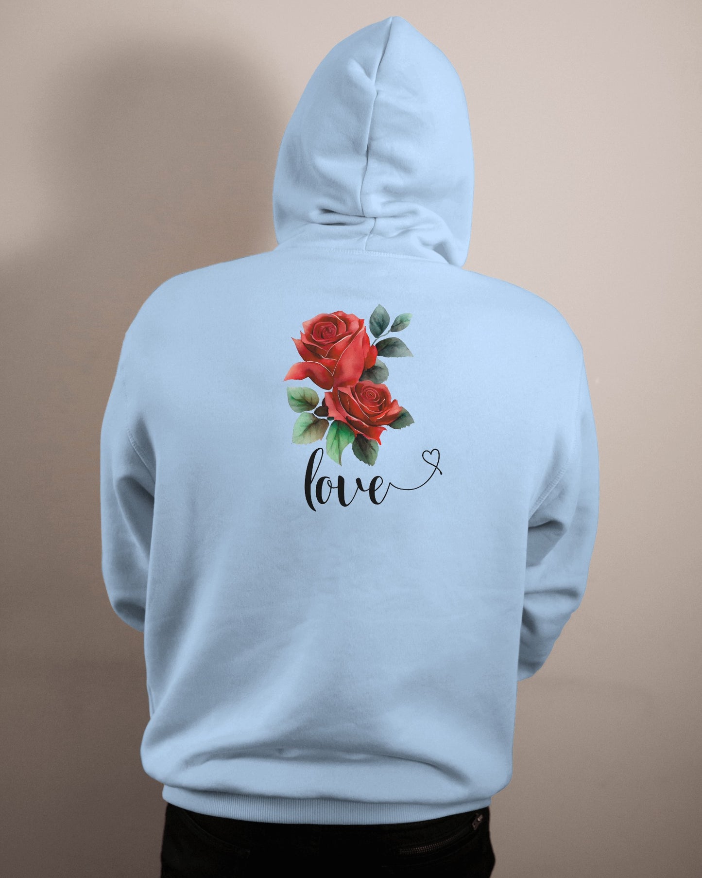 Romantic Rose Love Hoodie for Men- Perfect Gift for Yourself
