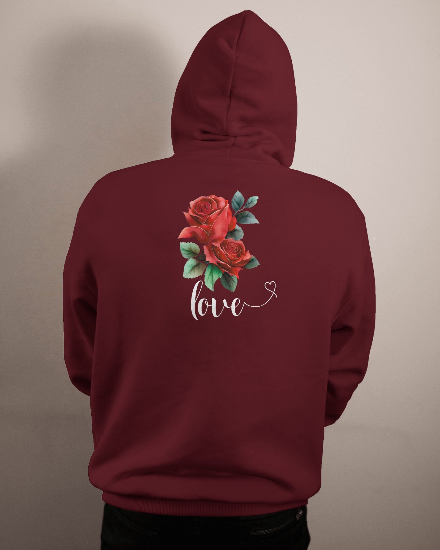 Romantic Rose Love Hoodie for Men- Perfect Gift for Yourself