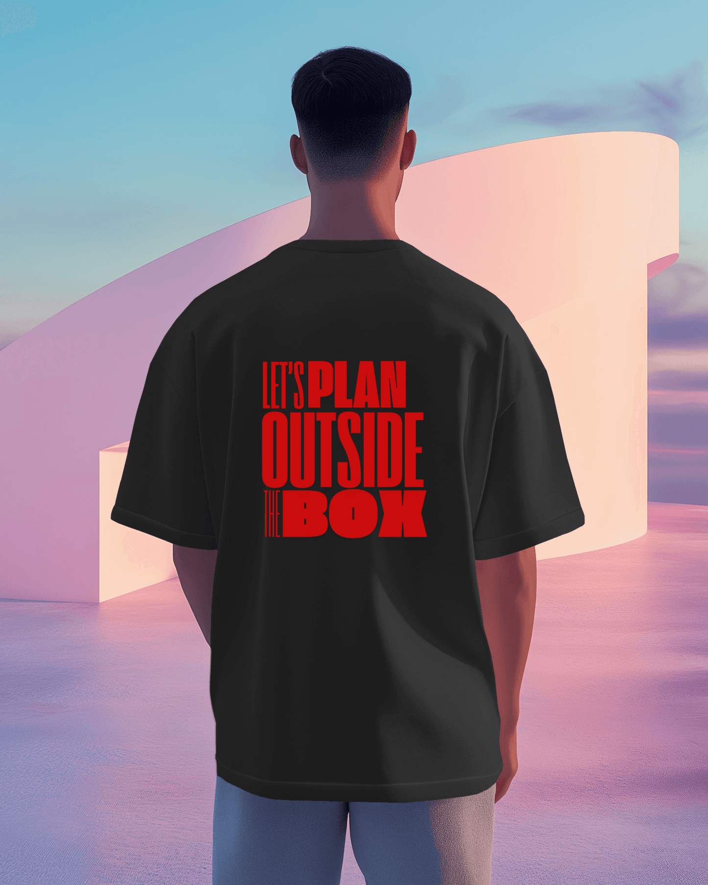 Let's Plan Outside the Box Men Heavy Cotton Tee - Motivational Graphic T-Shirt for Creative Thinkers