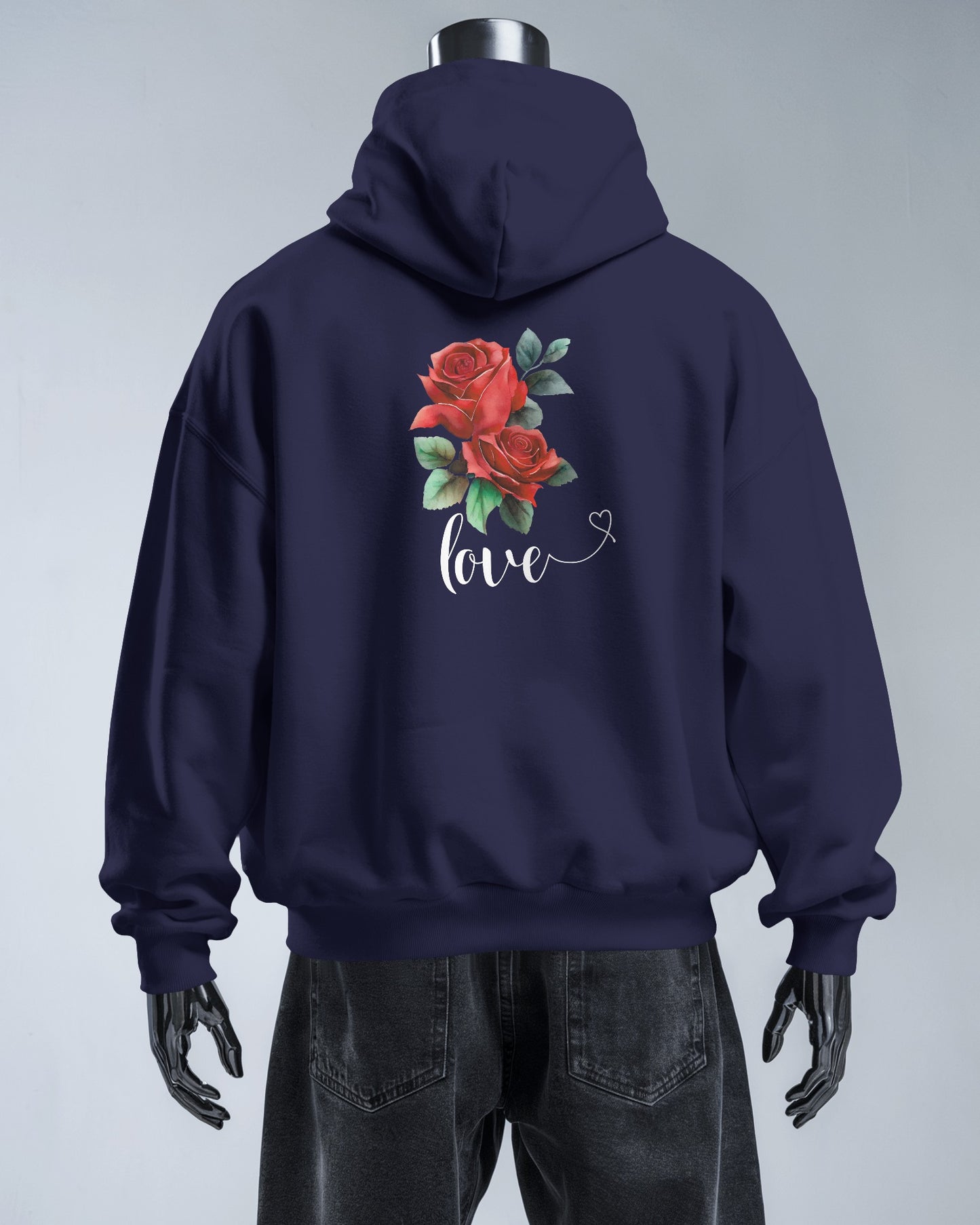 Romantic Rose Love Hoodie for Men- Perfect Gift for Yourself