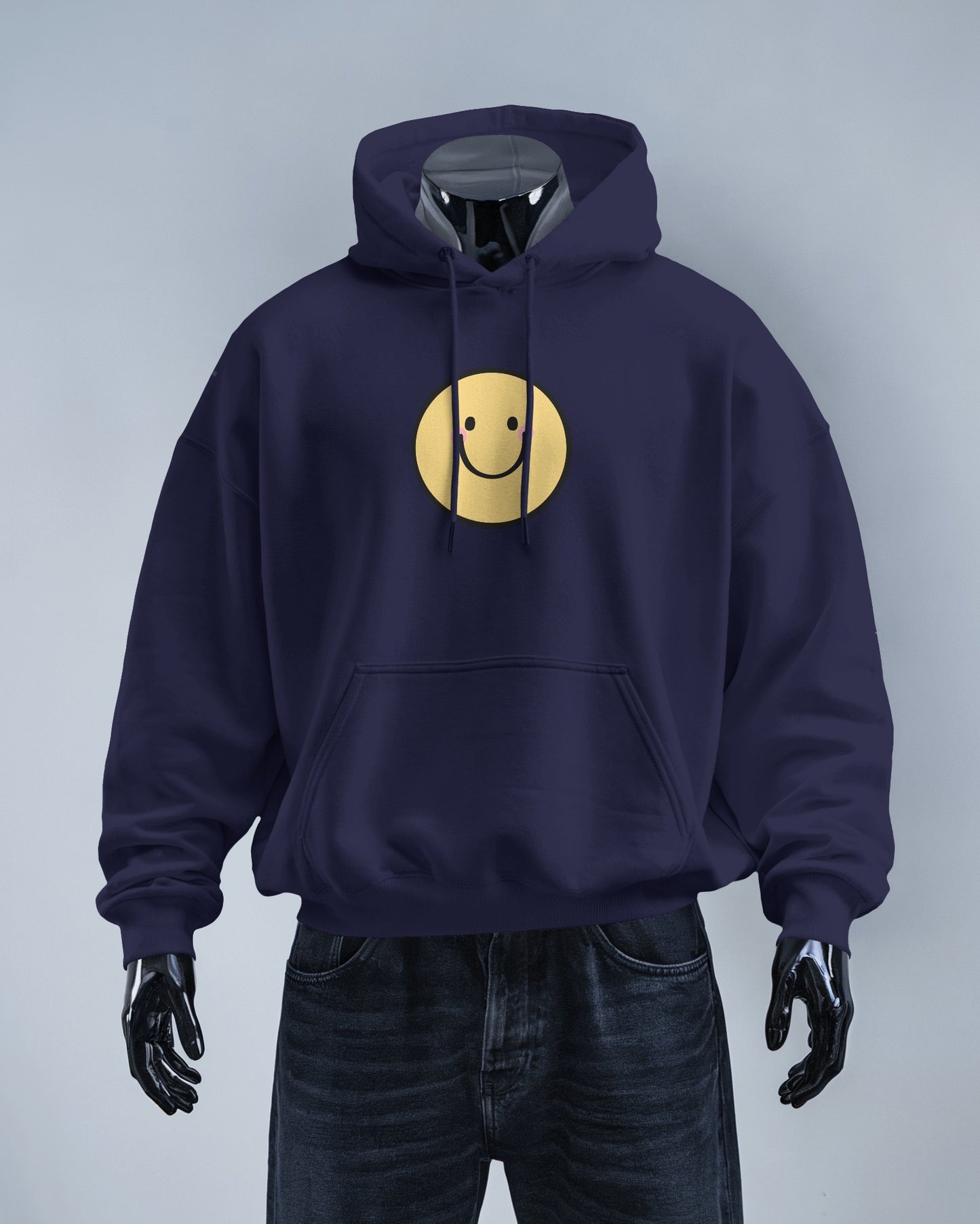 Smiley Face Men's Hoodie - Cozy & Cheerful for Everyday Wear