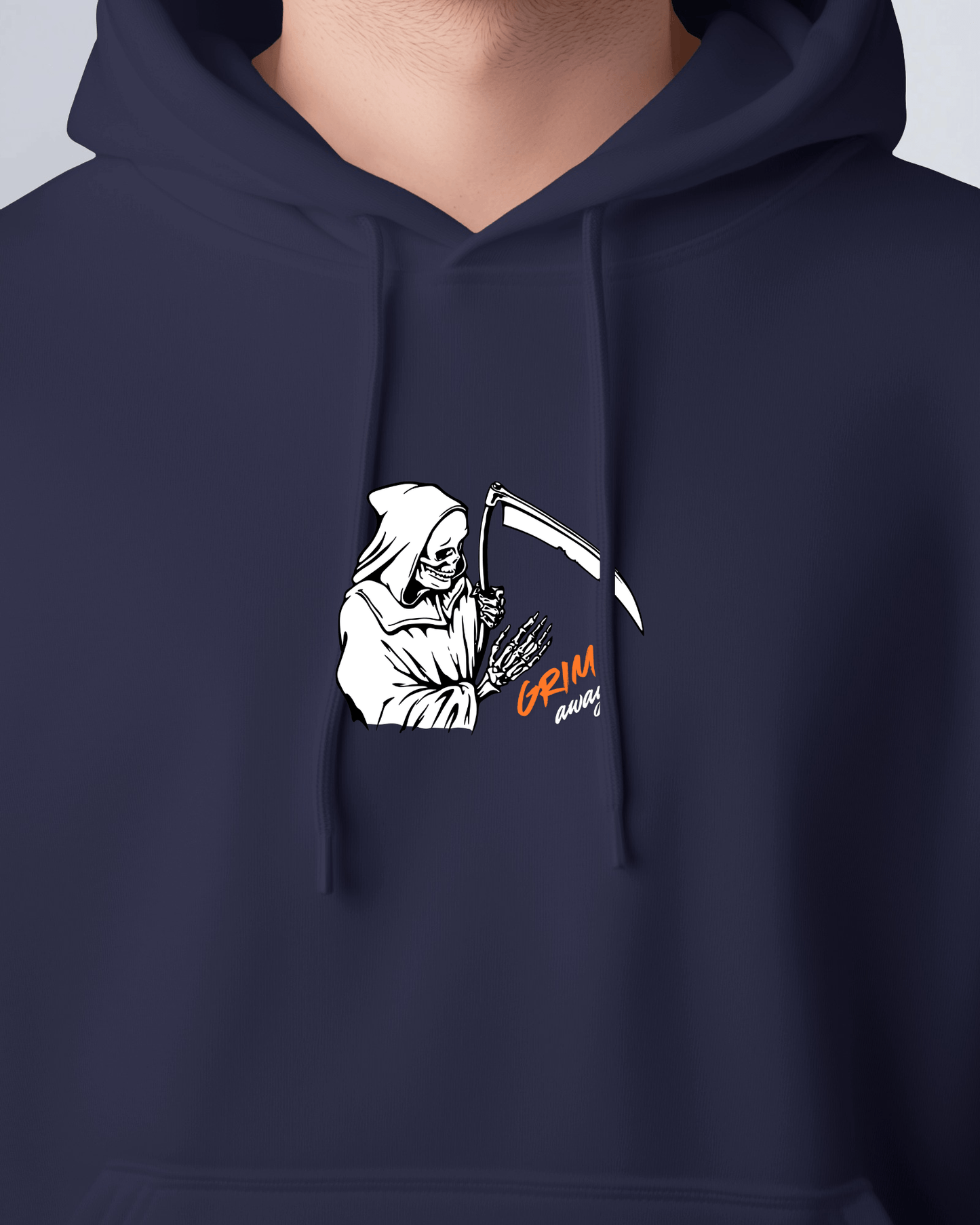 Grim Reaper Cozy Graphic Hoodie - Men Heavy Blend