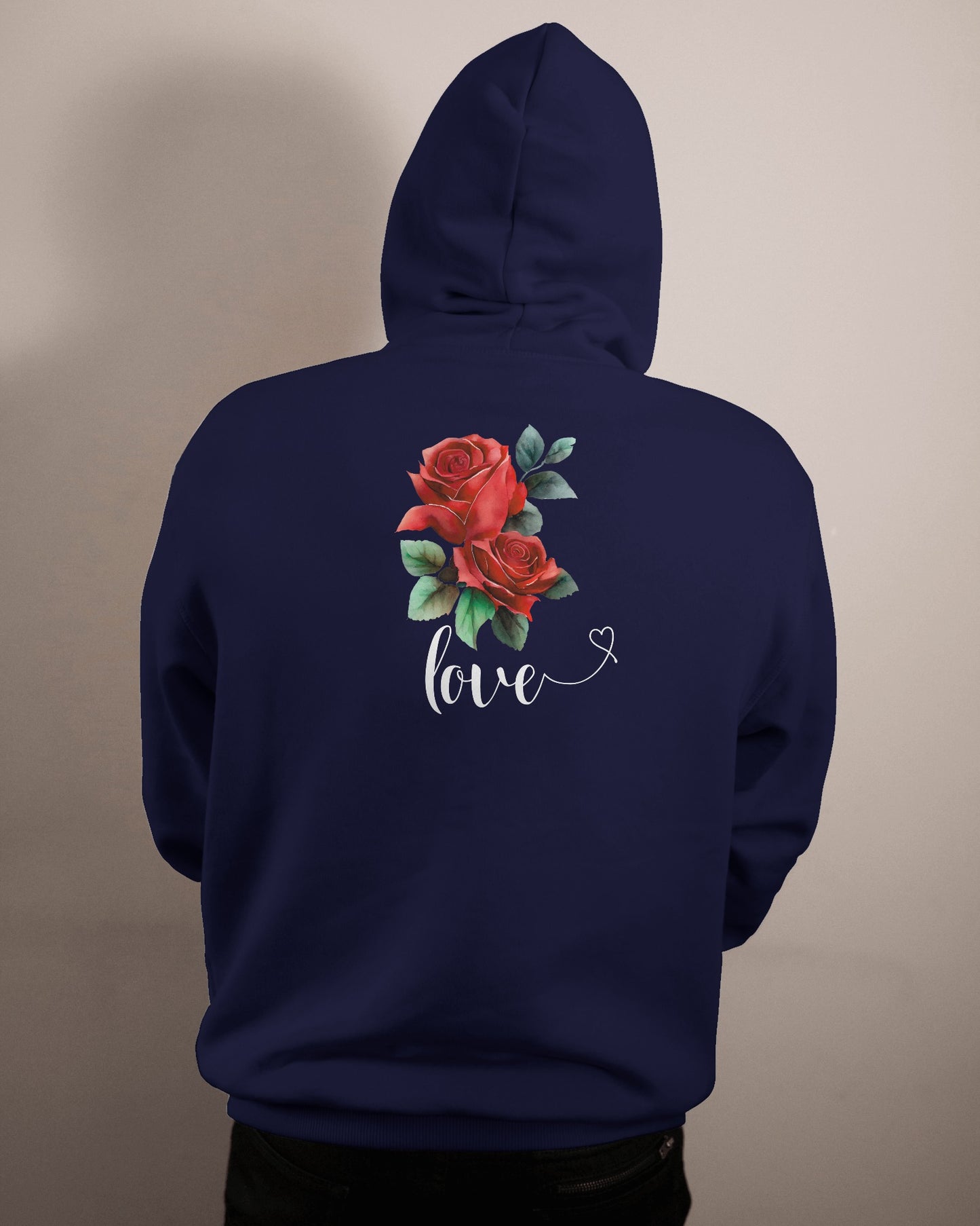 Romantic Rose Love Hoodie for Men- Perfect Gift for Yourself