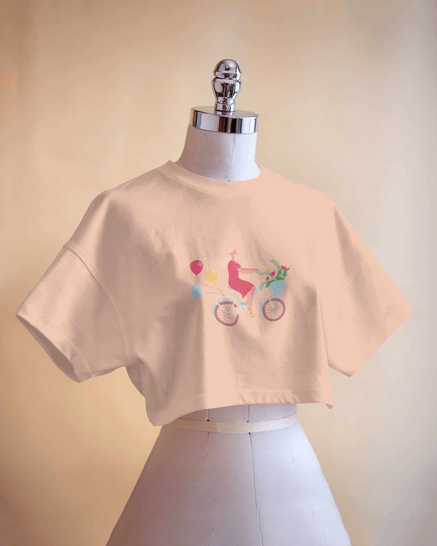 Bike Day Fun Crop Tee – Laid-Back Summer Ride Vibes in One Stylish Shirt