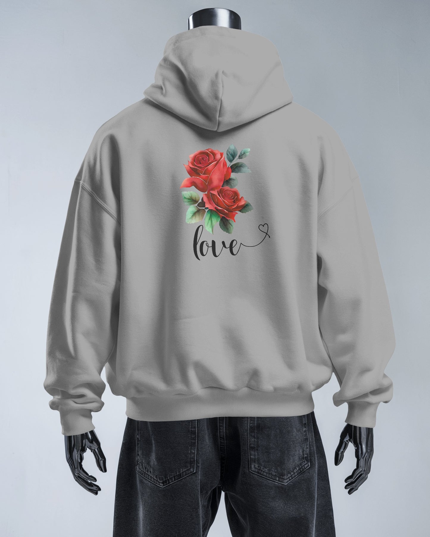 Romantic Rose Love Hoodie for Men- Perfect Gift for Yourself
