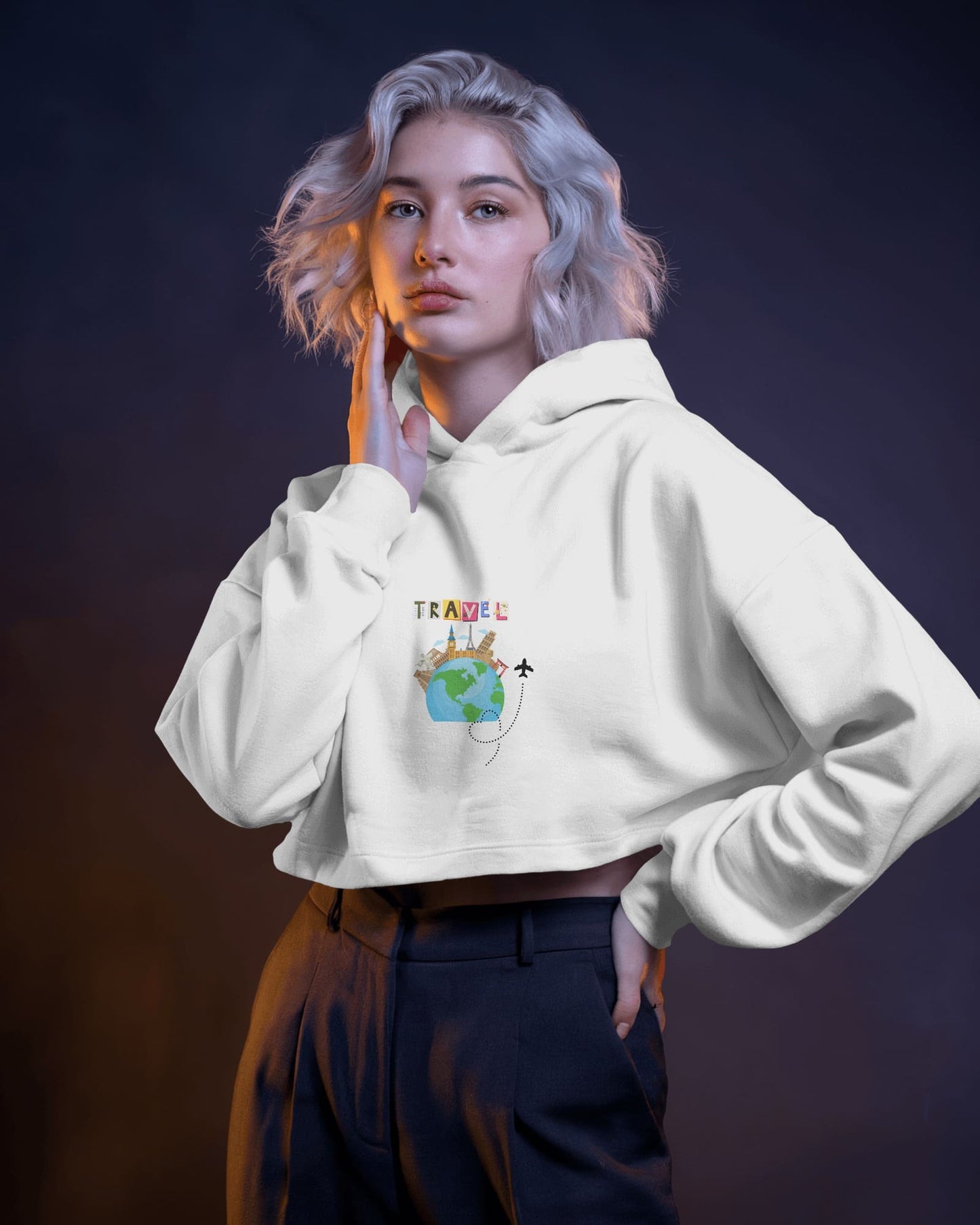 RaymaxUS Explore Series – “Wander Ready” Crop Hoodie for Jet Setters