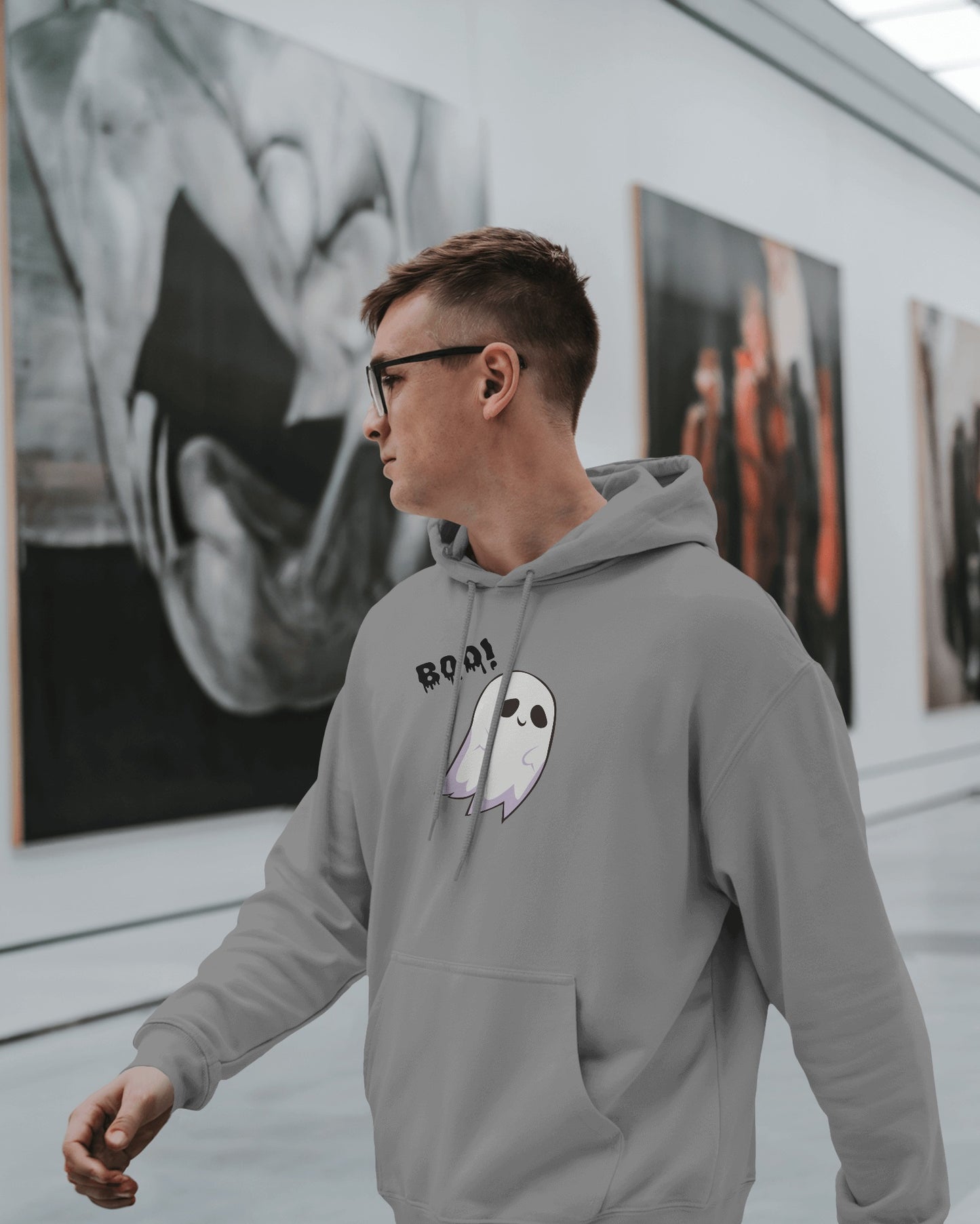 Boo! Ghost Hoodie - Men's Heavy Blend For Occasions
