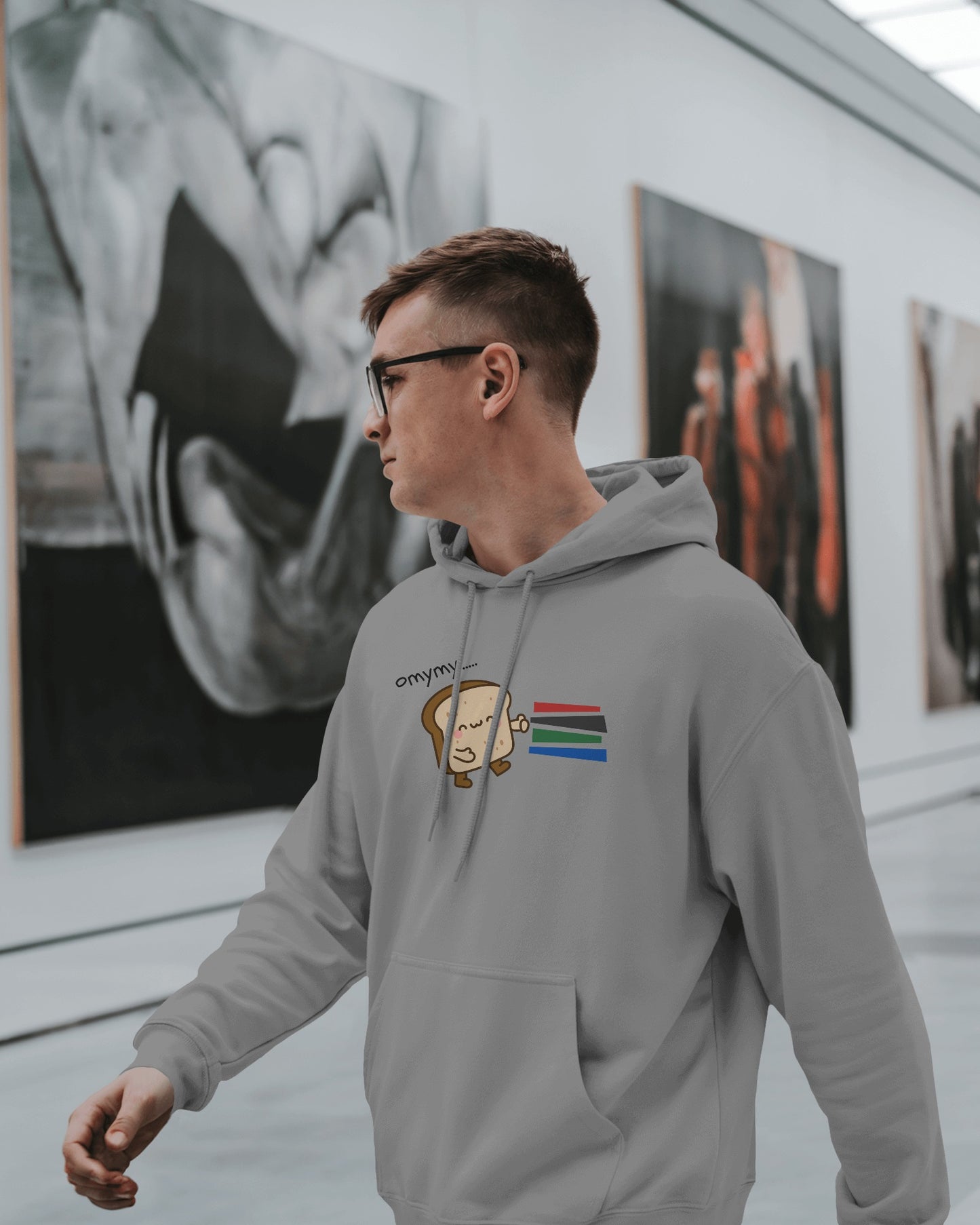 Cute Toast Character Hoodie | Men's Heavy Blend™