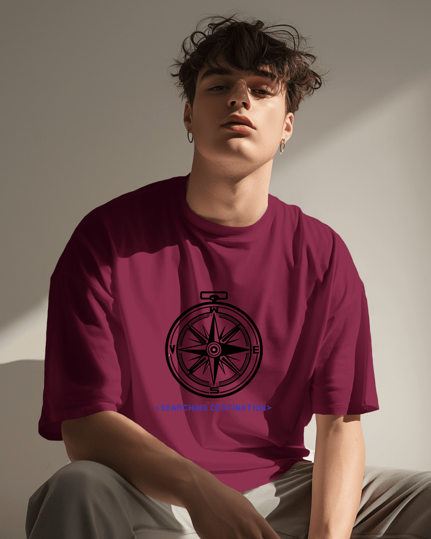 Adventure Men Compass Tee - Searching Destination Design