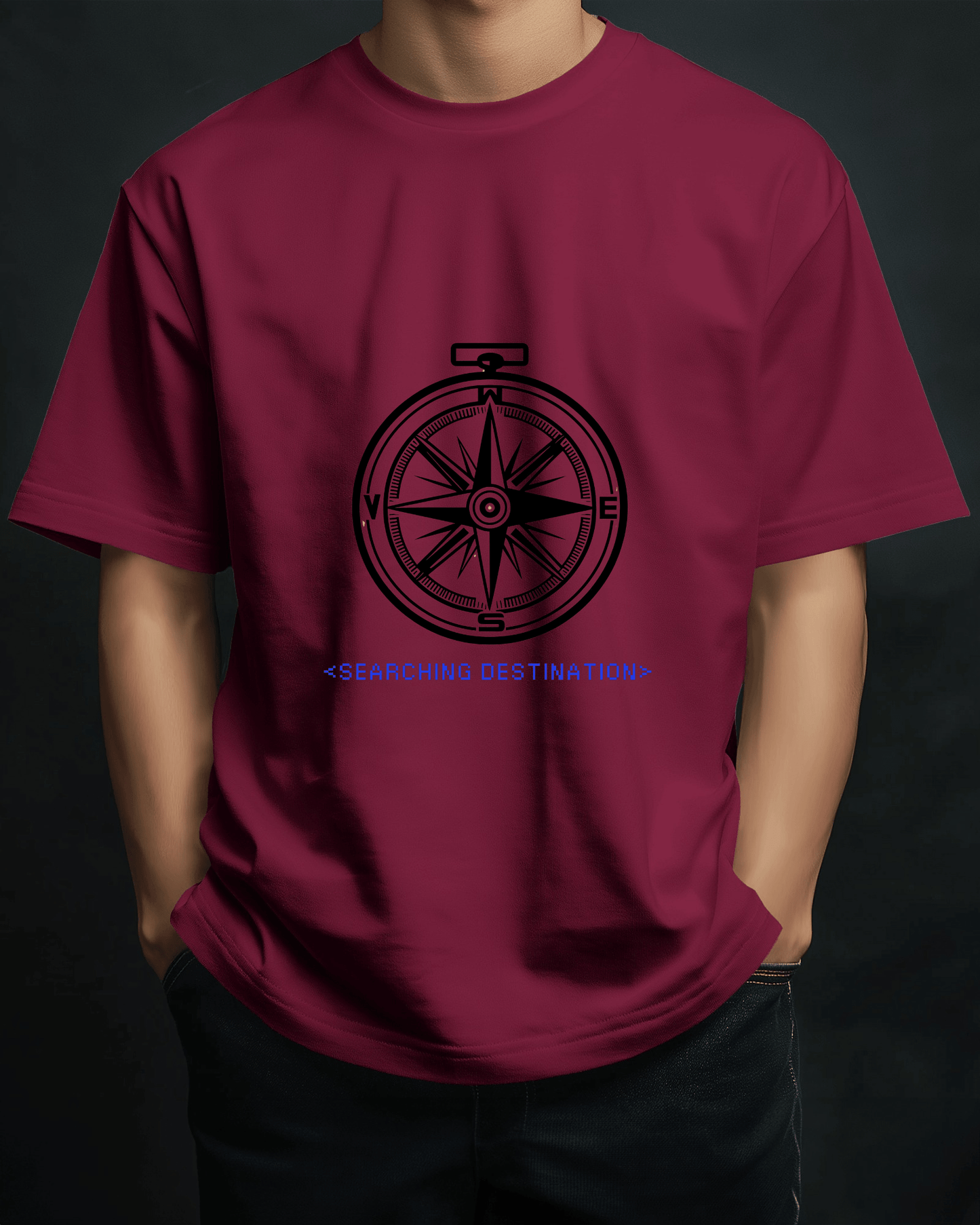 Adventure Men Compass Tee - Searching Destination Design