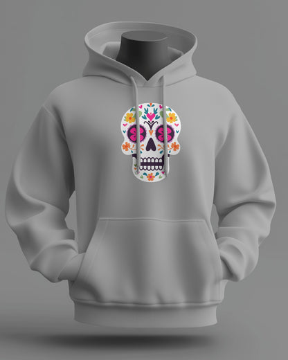 Floral Skull Men Heavy Blend™ Hoodie - Colorful Day Design