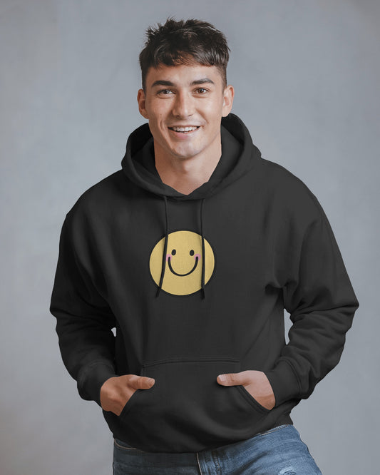 Smiley Face Men's Hoodie - Cozy & Cheerful for Everyday Wear