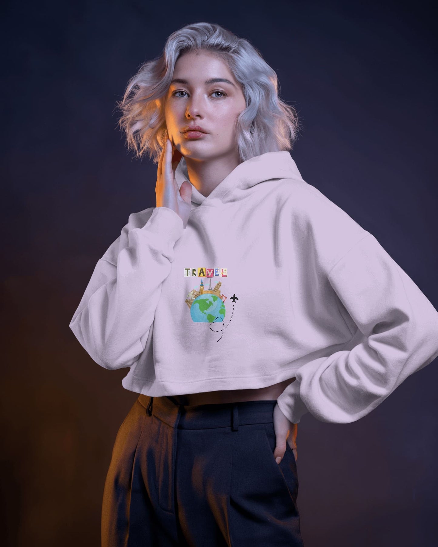 RaymaxUS Explore Series – “Wander Ready” Crop Hoodie for Jet Setters