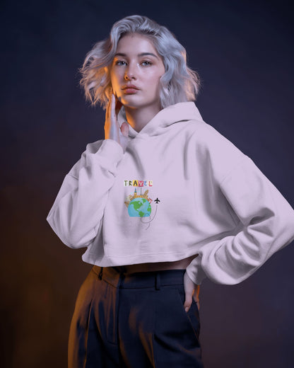 RaymaxUS Explore Series – “Wander Ready” Crop Hoodie for Jet Setters